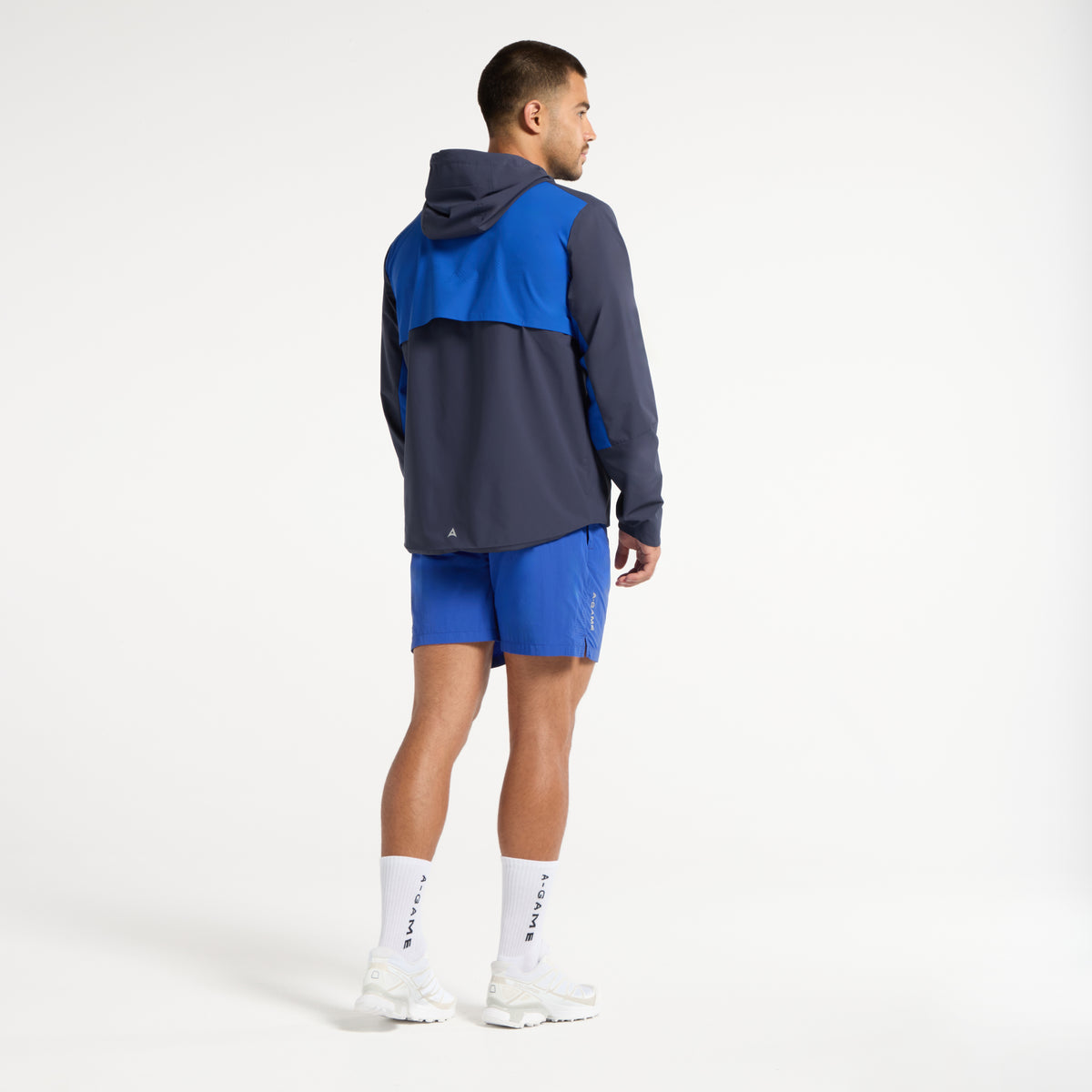 Men's Panelled Lightweight Jacket - Navy / Cobalt Blue