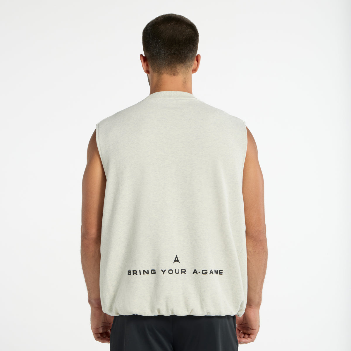 Men's Sleeveless Sweatshirt - Snow Marl