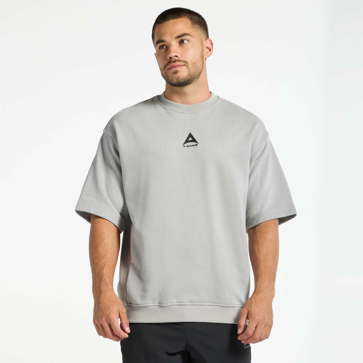 Men's Short Sleeve Sweatshirt - Steel Grey