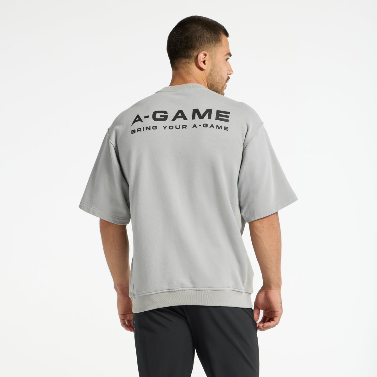 Men's Short Sleeve Sweatshirt - Steel Grey