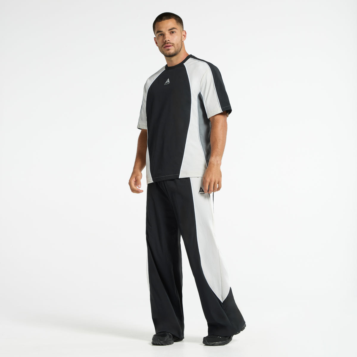 Men's Textured T-Shirt - Black / Light Grey