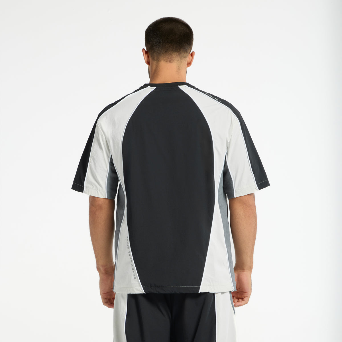 Men's Textured T-Shirt - Black / Light Grey