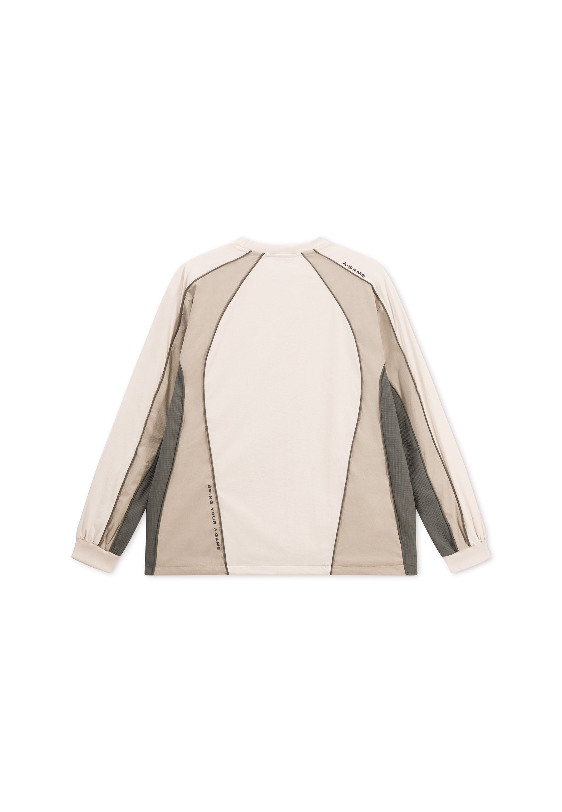 Men's Textured Sweatshirt - Beige / Mid Brown