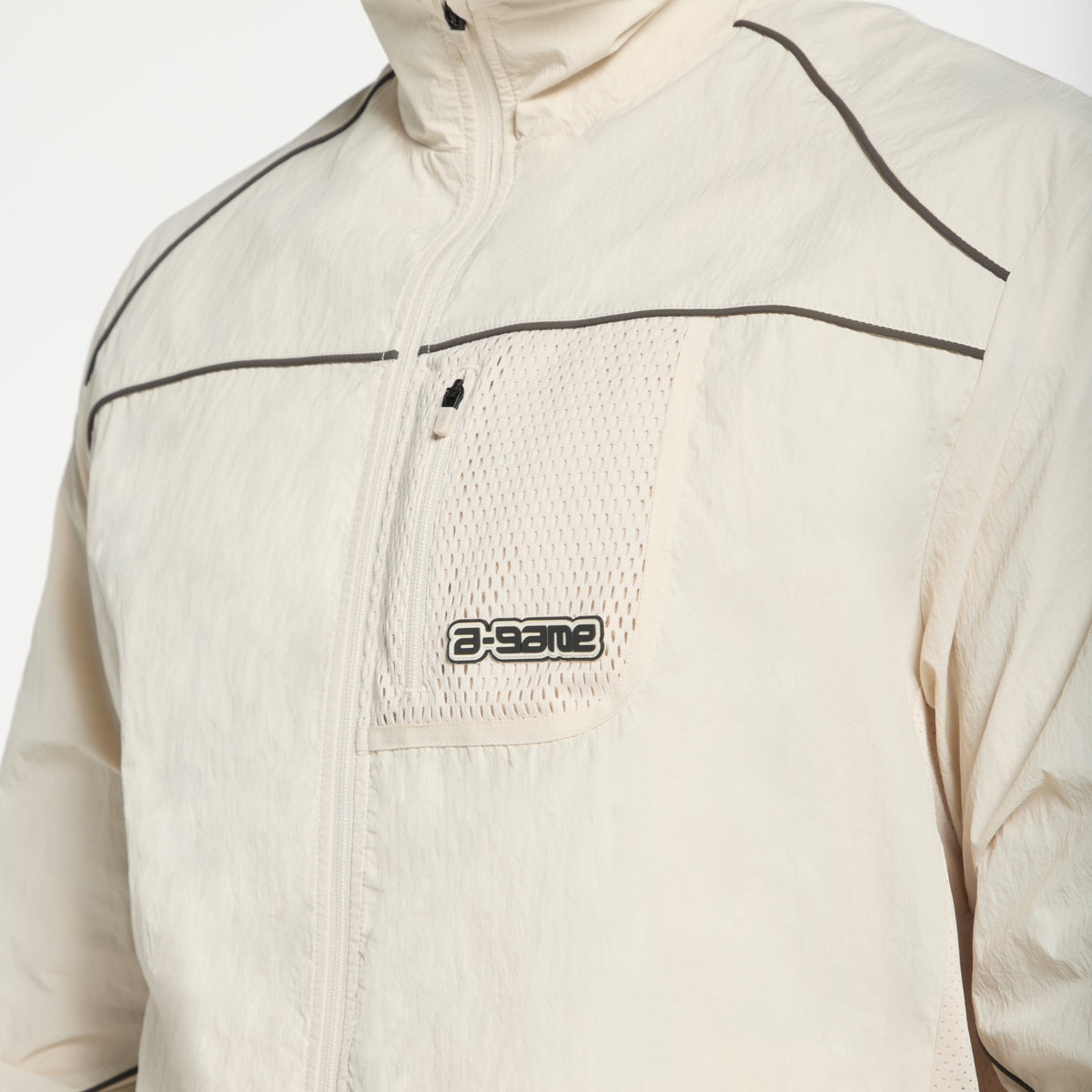 Men's Woven Tech Track Jacket - Beige