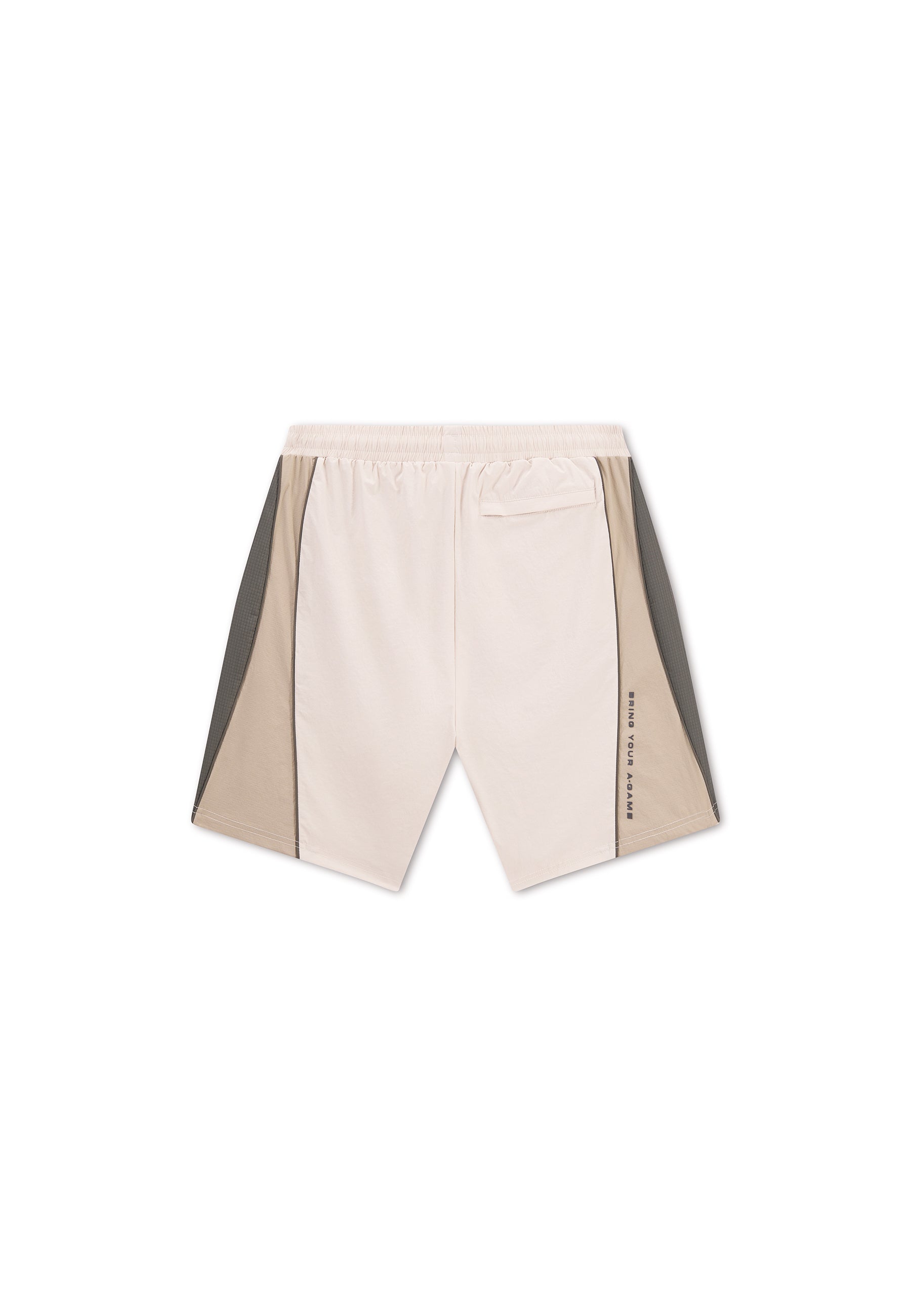 Men's Textured Shorts - Beige / Mid Brown