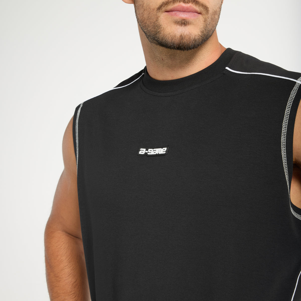 Men's Seam Detail Tech T-Shirt - Black