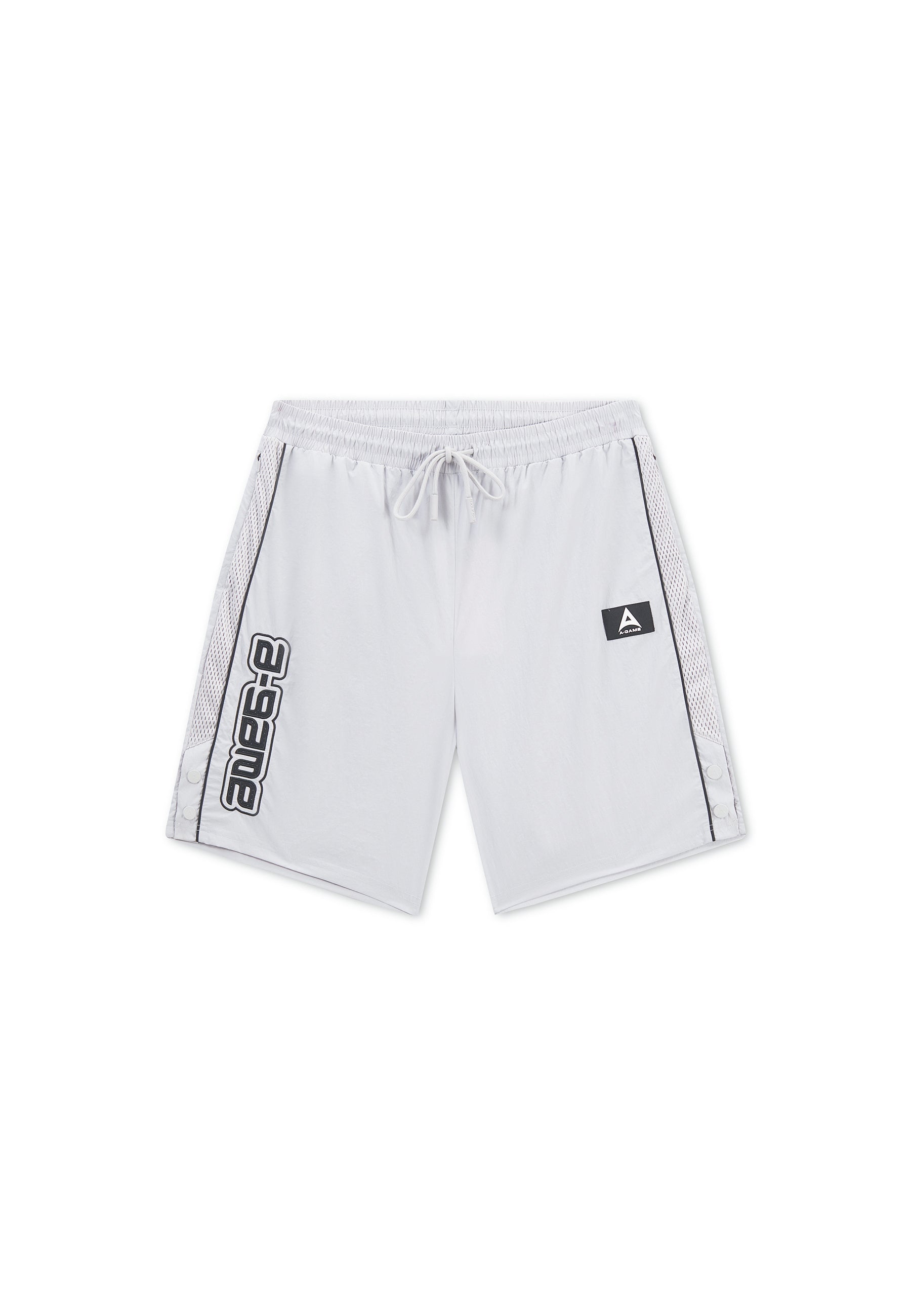 Men's Woven Tech Popper Shorts - Grey