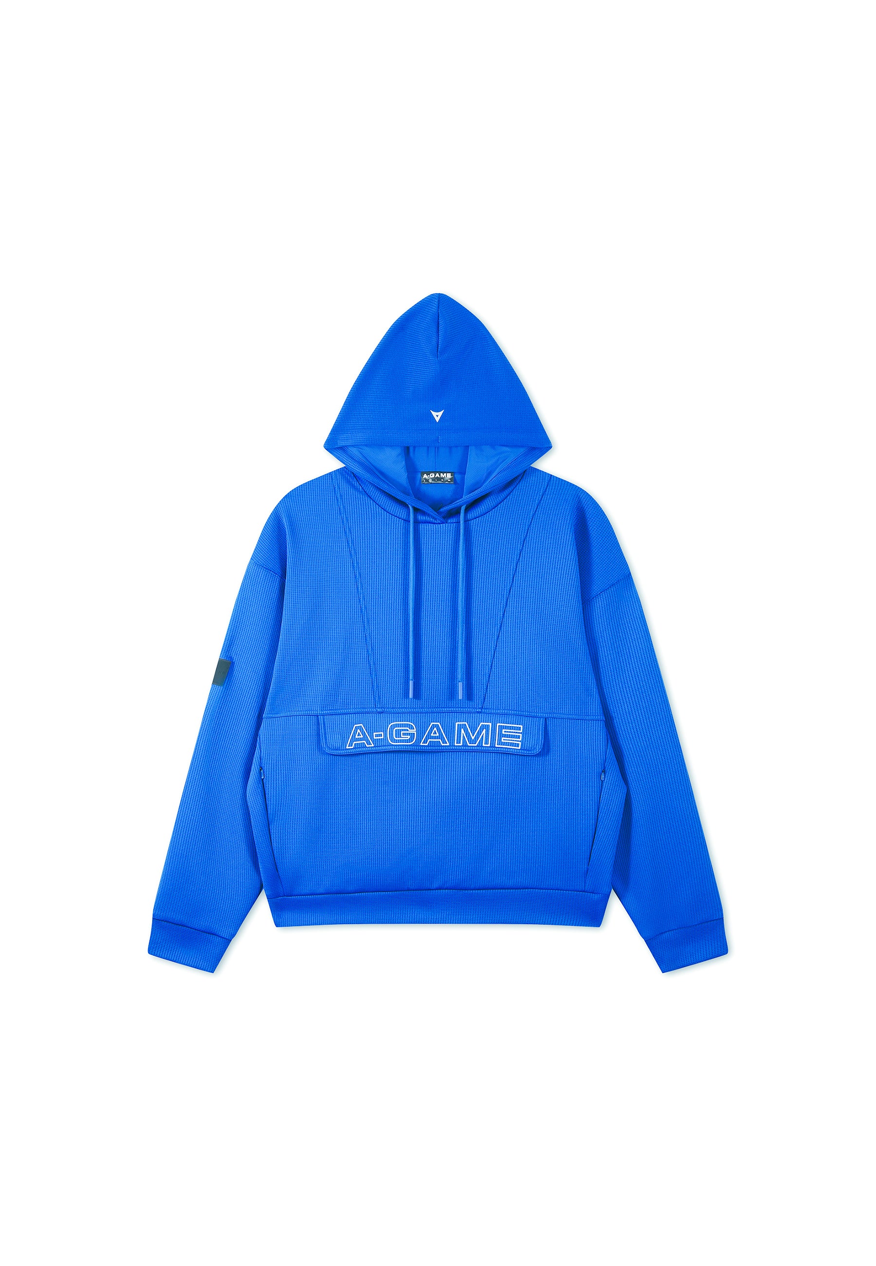 MENS LIFEWEAR WAFFLE TECH HOODIE - COBALT BLUE