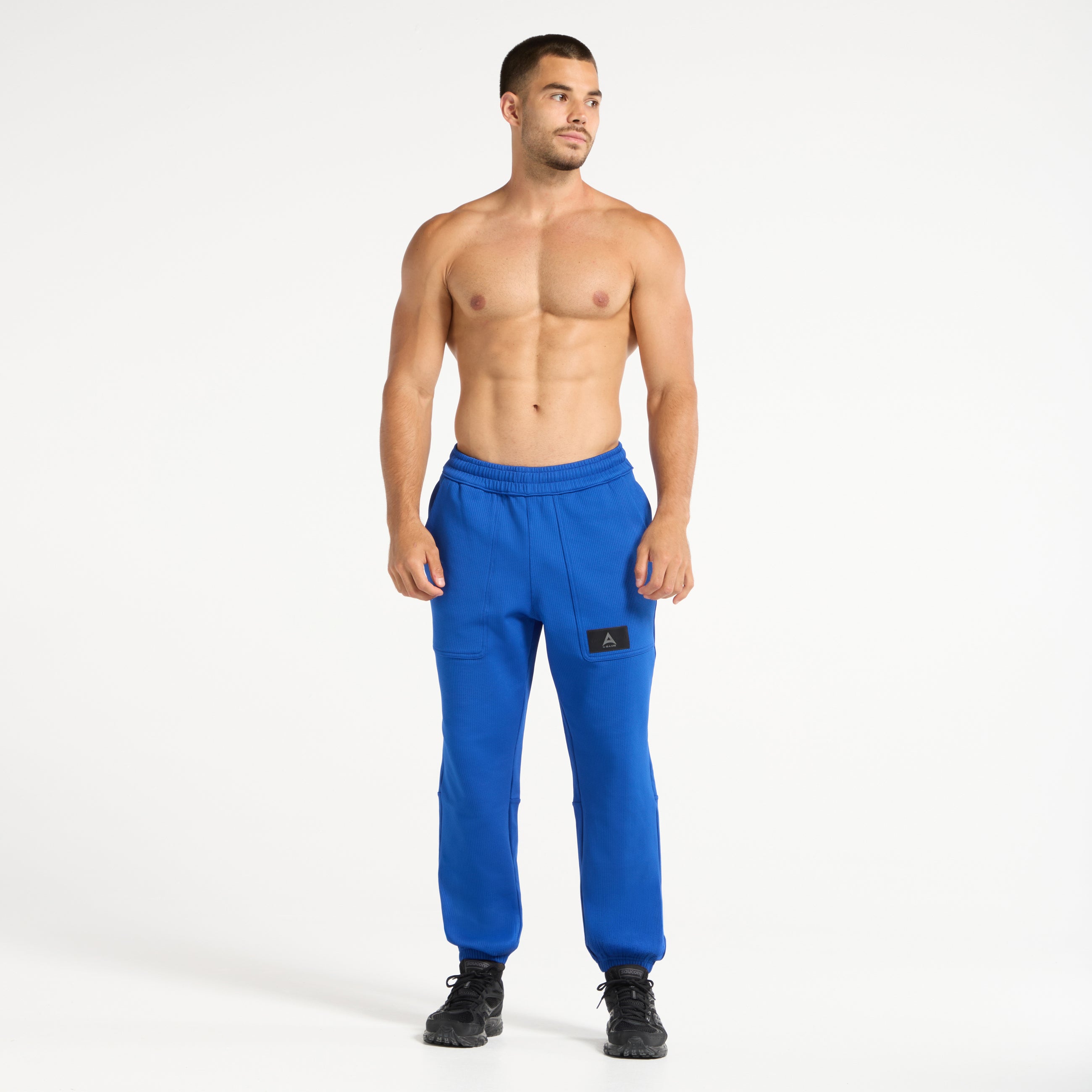 Men's Waffle Tech Joggers - Cobalt Blue