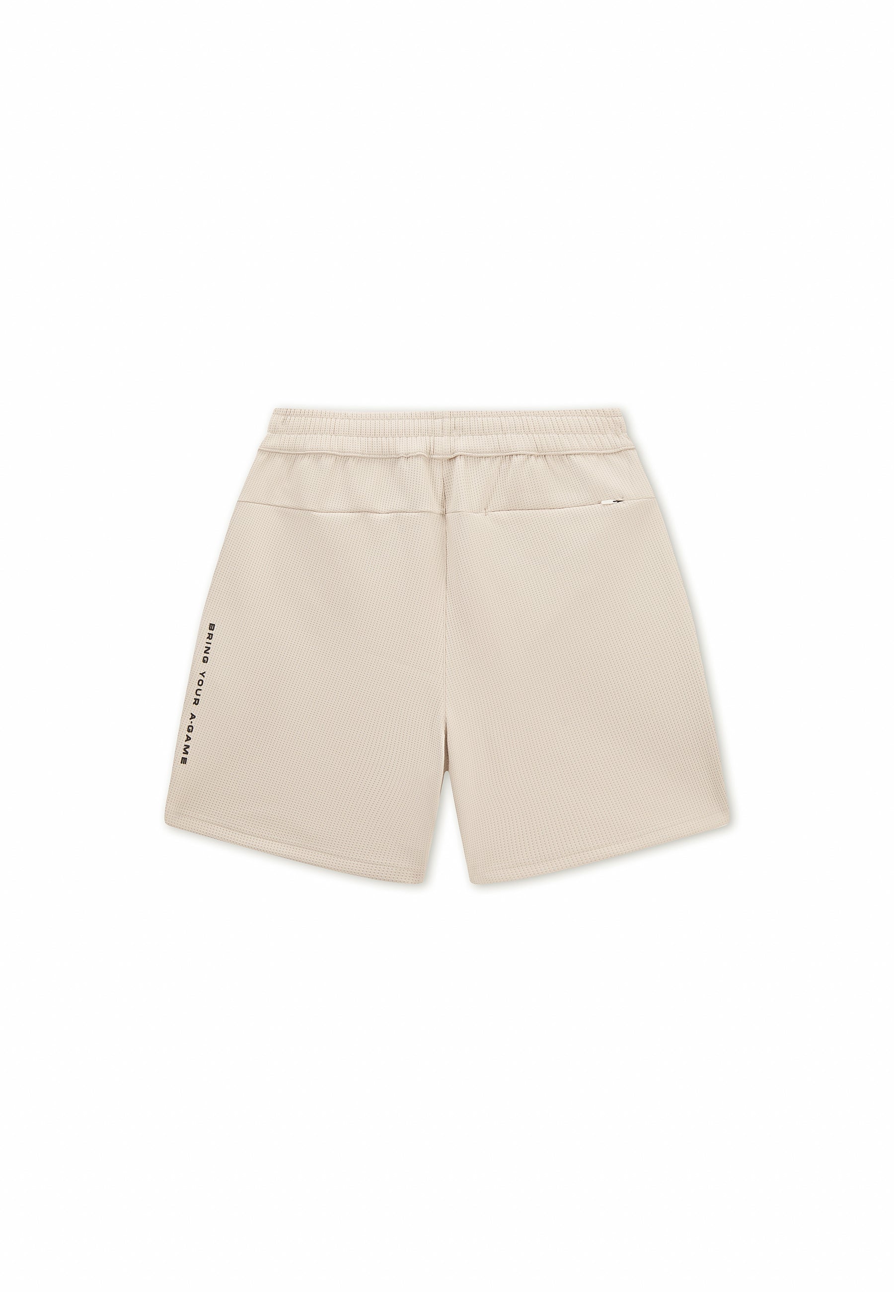 MENS LIFEWEAR WAFFLE TECH SHORTS - BEIGE