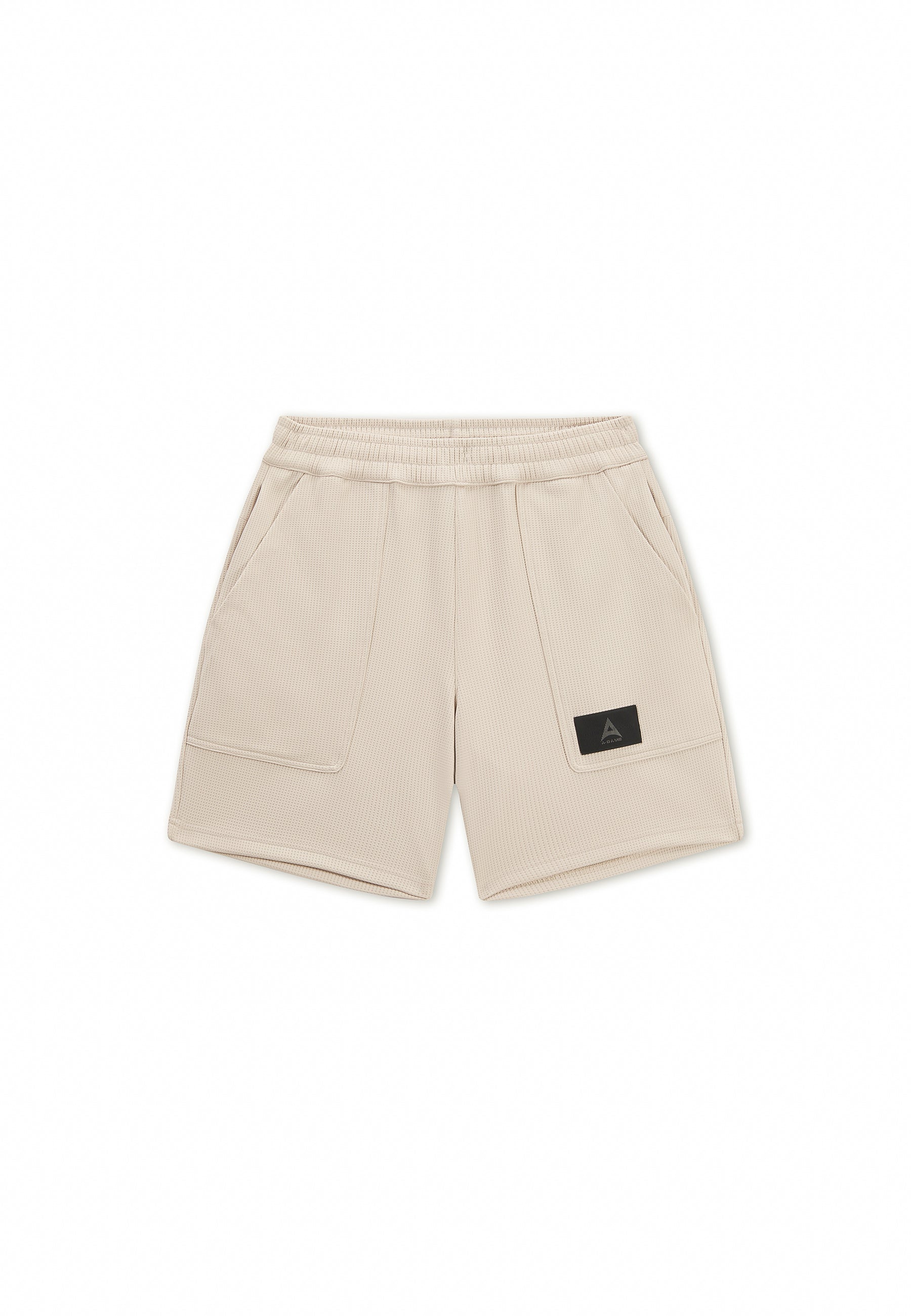 MENS LIFEWEAR WAFFLE TECH SHORTS - BEIGE