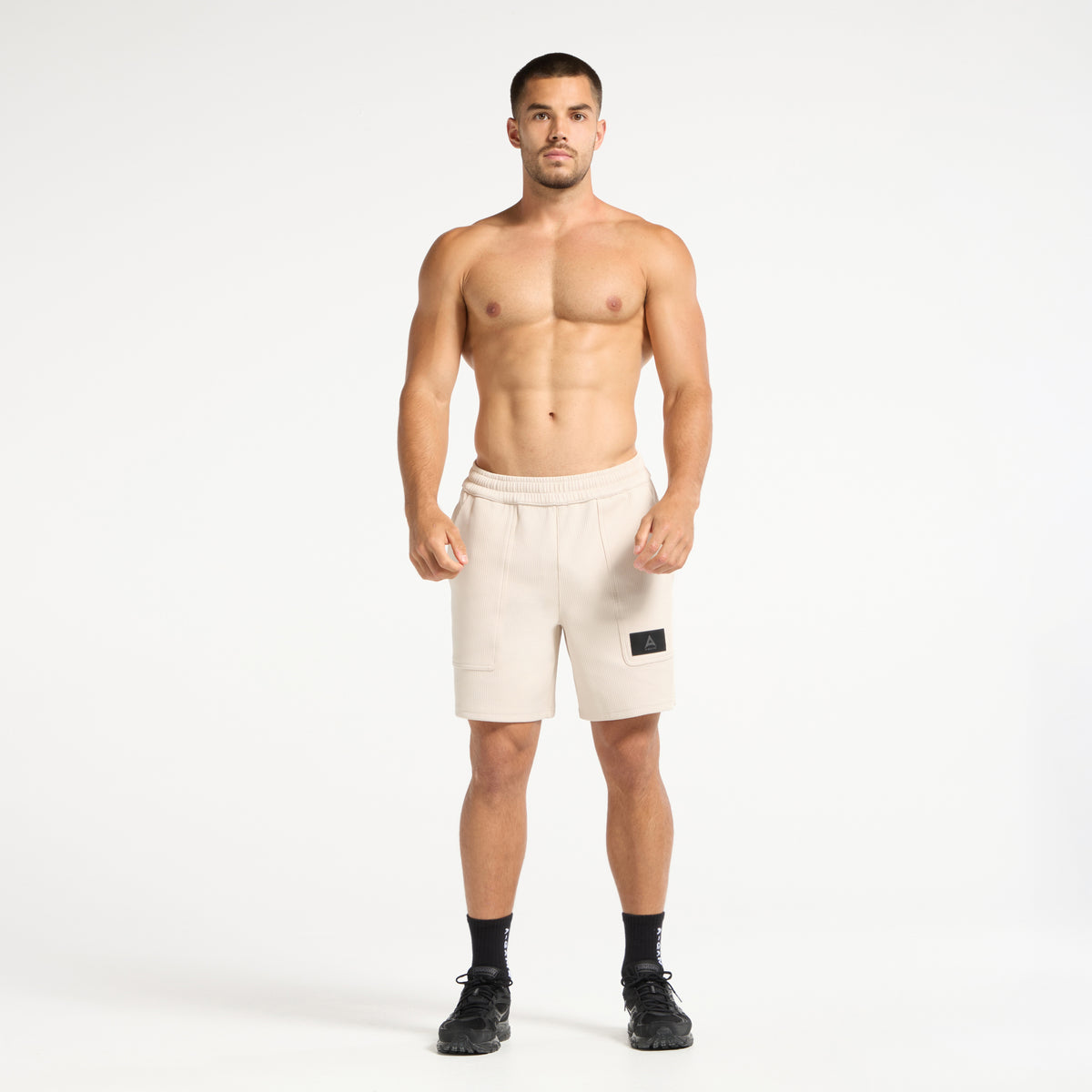 Men's Waffle Tech Shorts - Beige