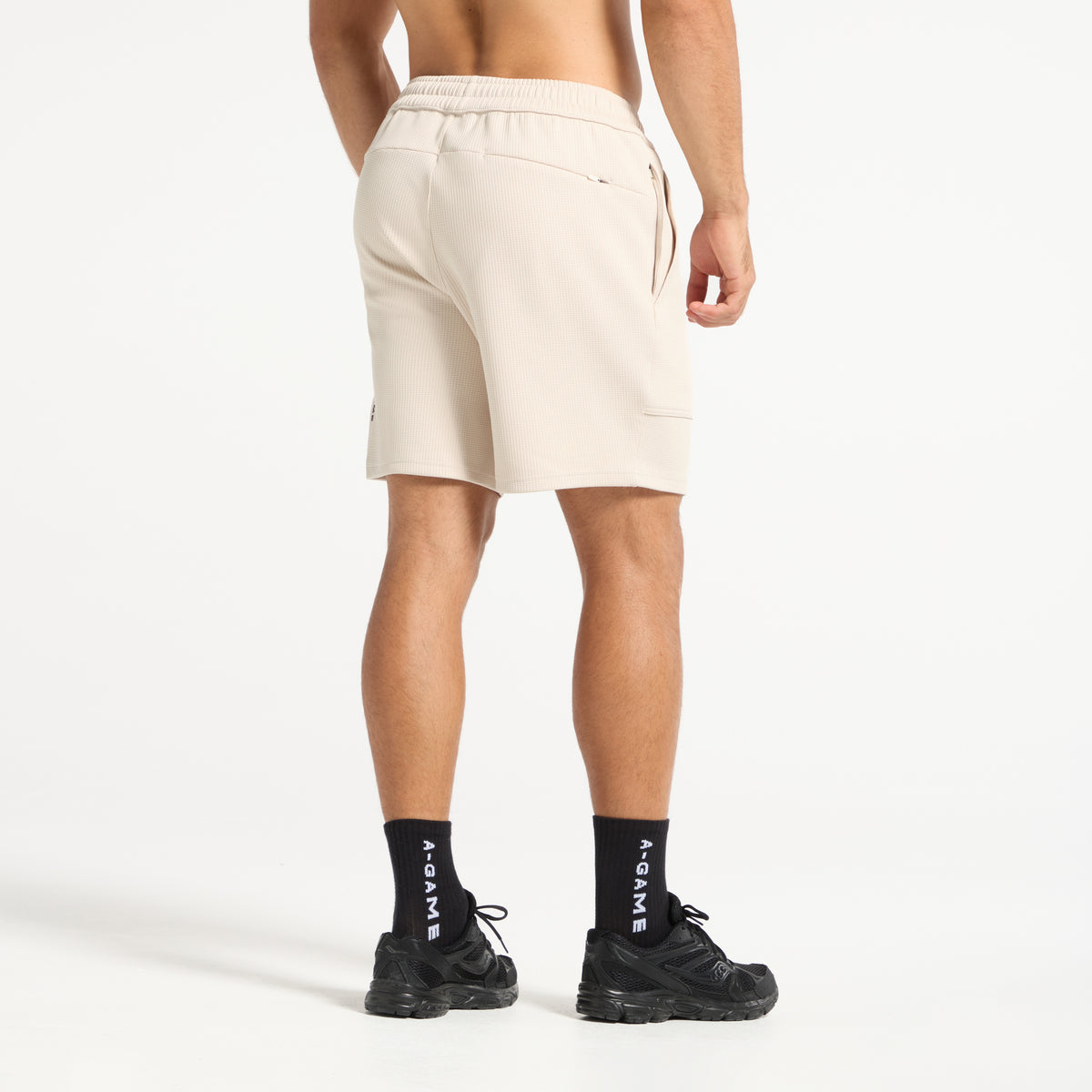 Men's Waffle Tech Shorts - Beige