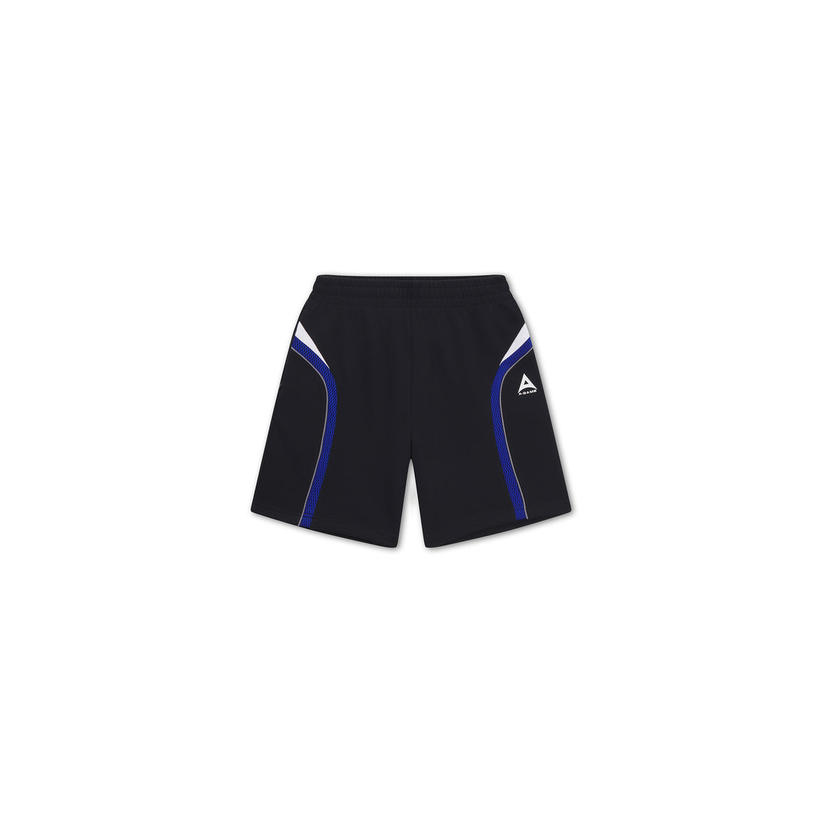 Men's Mesh Panelled Sweat Shorts - Black / Cobalt Blue