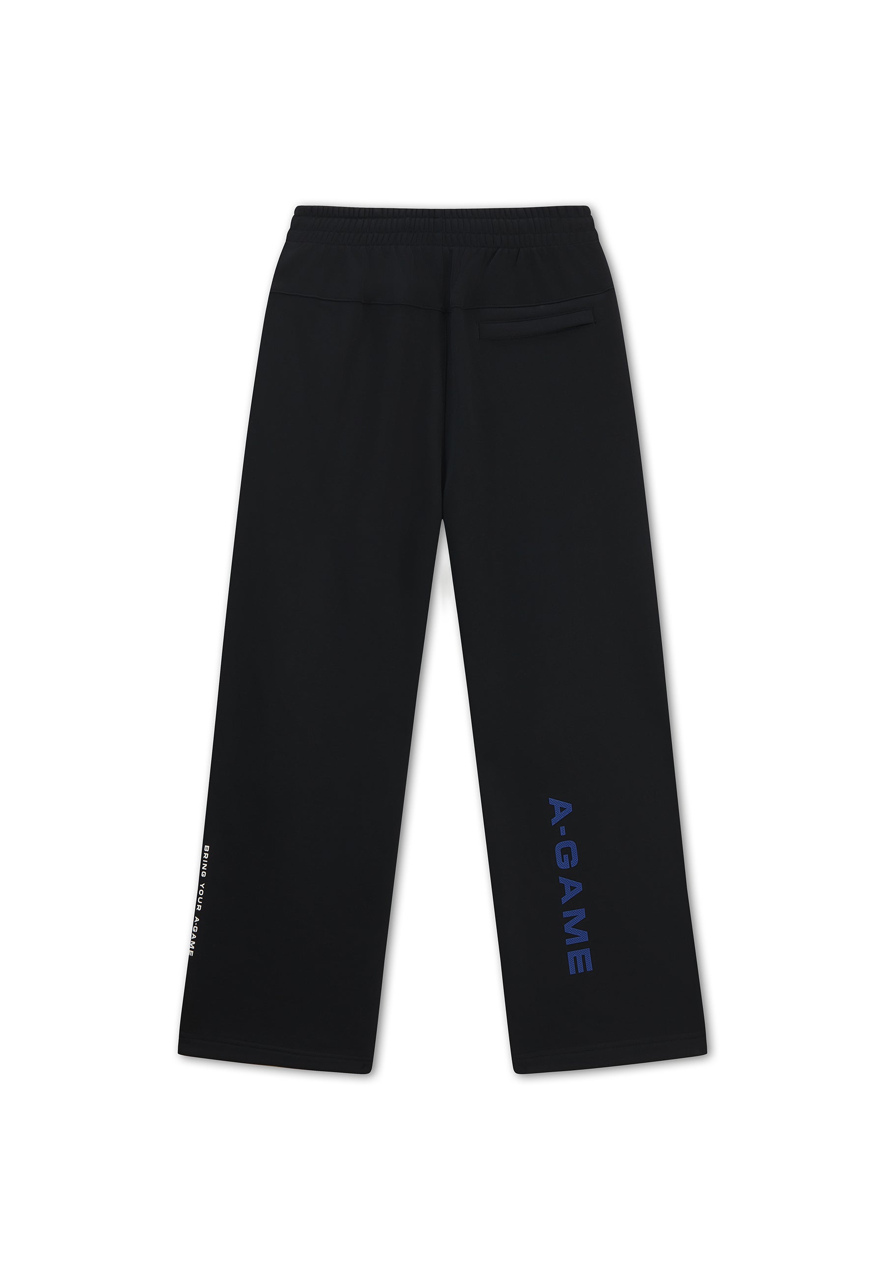 MENS LIFEWEAR MESH PANELLED STRAIGHT LEG SWEAT PANTS - BLACK / COBALT BLUE