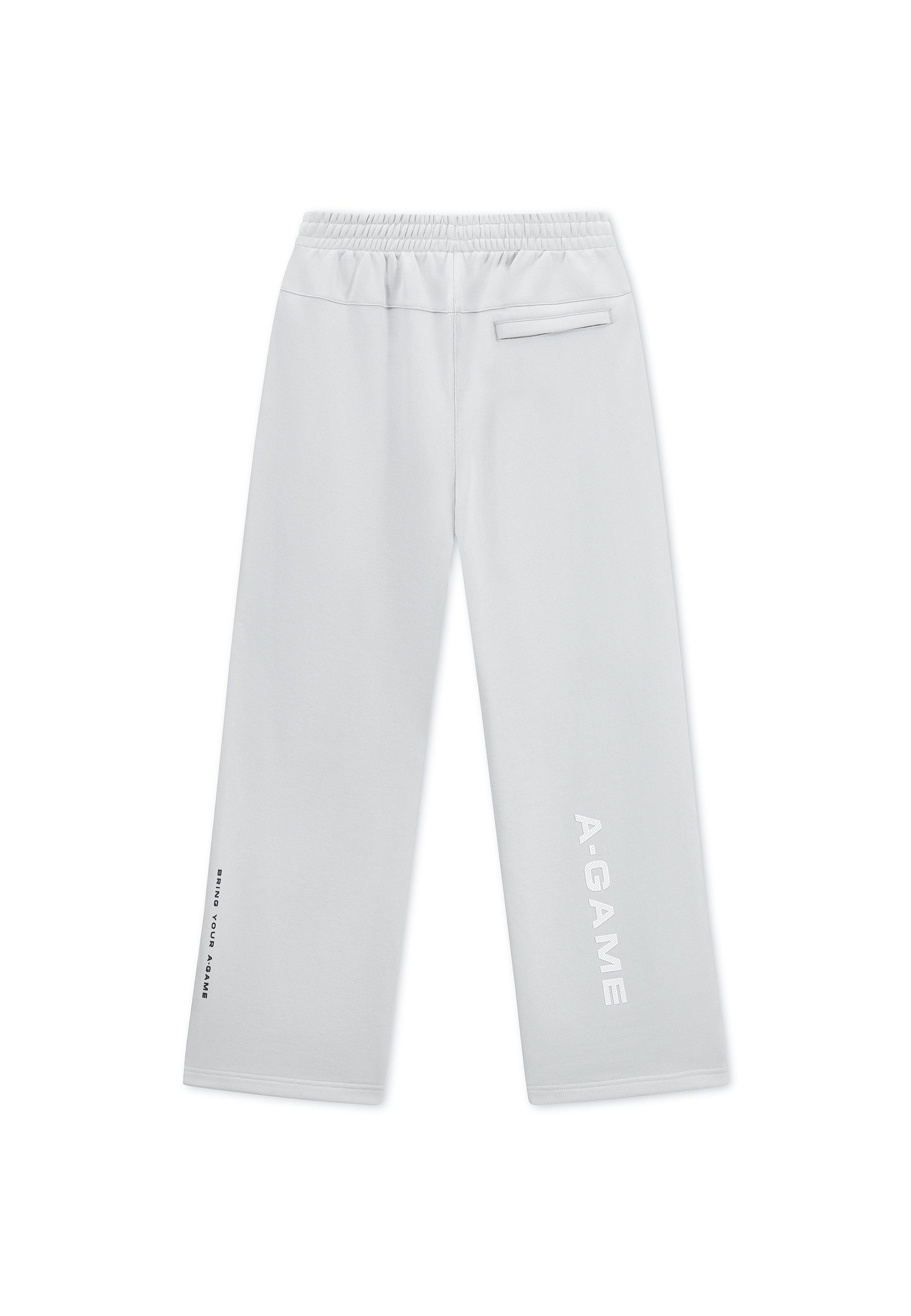 MENS LIFEWEAR MESH PANELLED STRAIGHT LEG SWEAT PANTS - GREY / BLACK