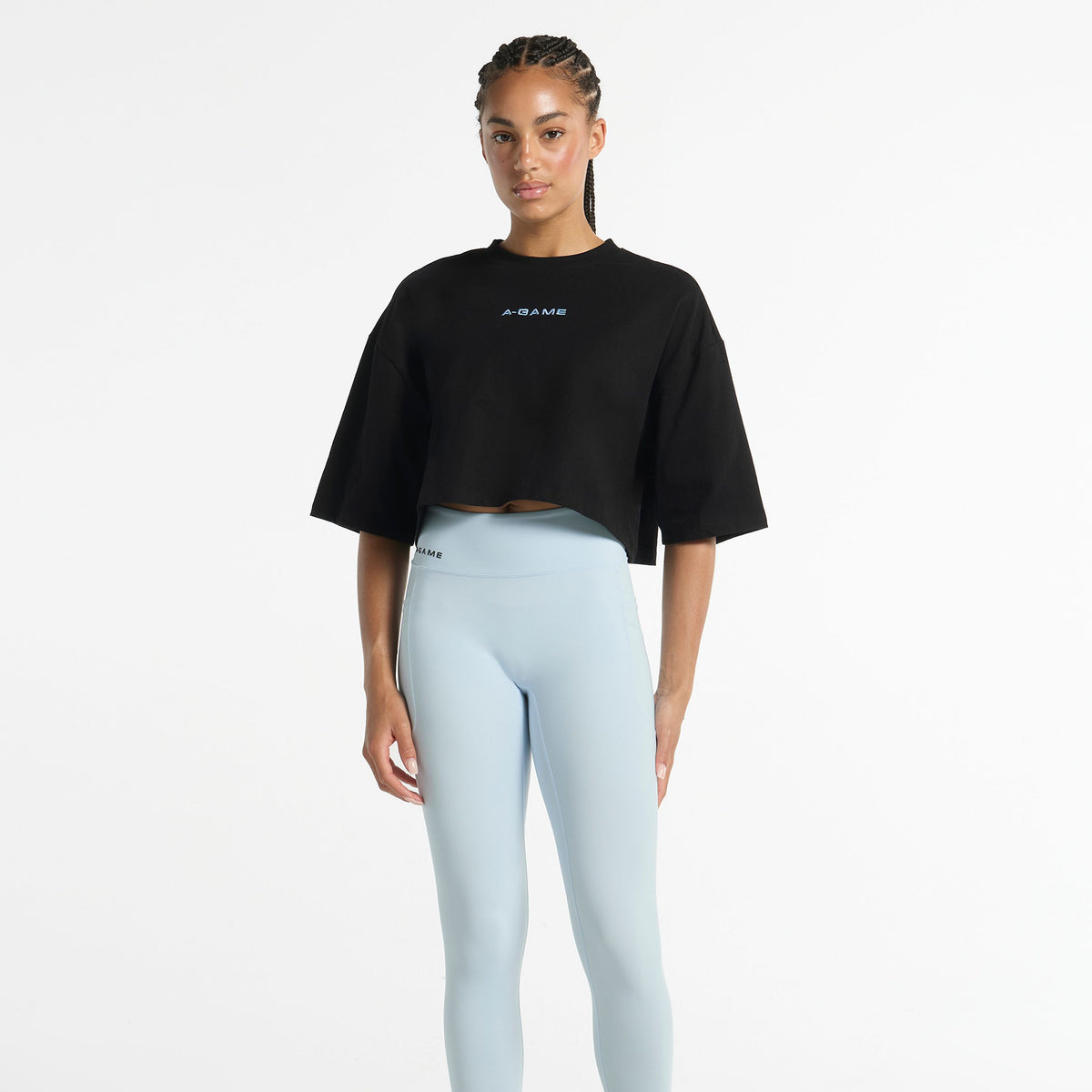 Women's Relaxed Cropped T-Shirt - Black