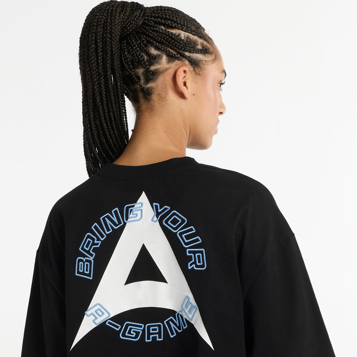 Women's Relaxed Cropped T-Shirt - Black