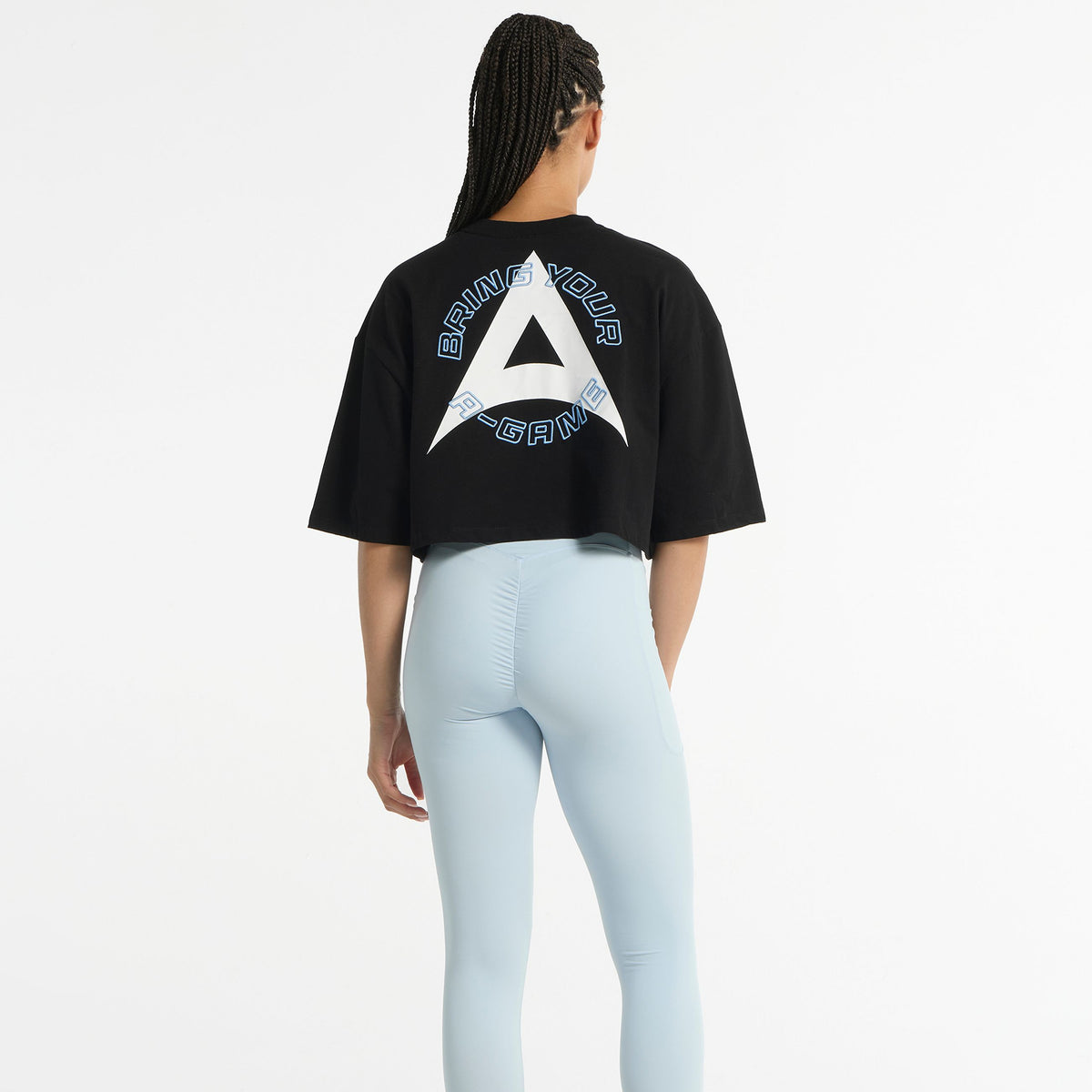 Women's Relaxed Cropped T-Shirt - Black