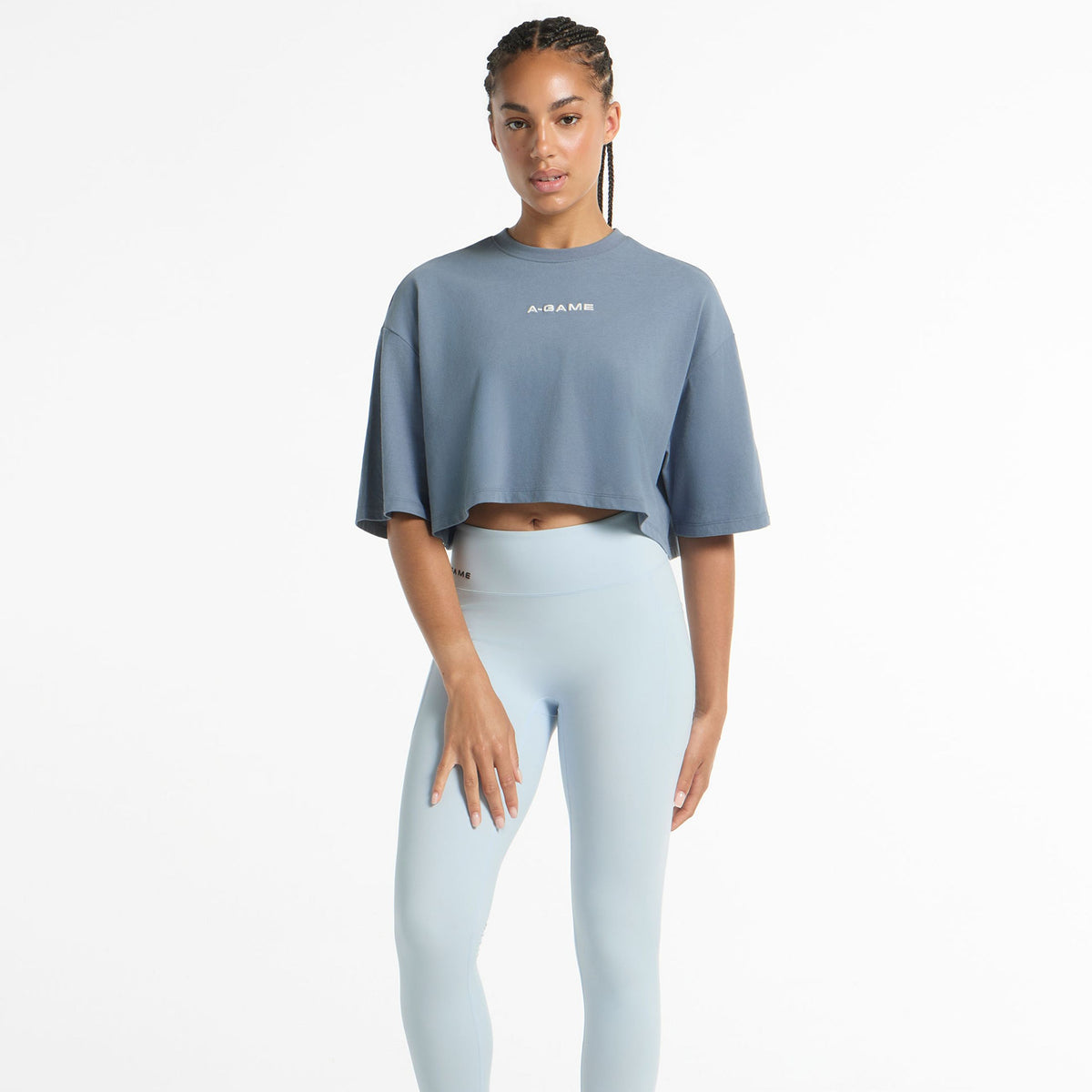 Women's Relaxed Cropped T-Shirt - Elemental Blue
