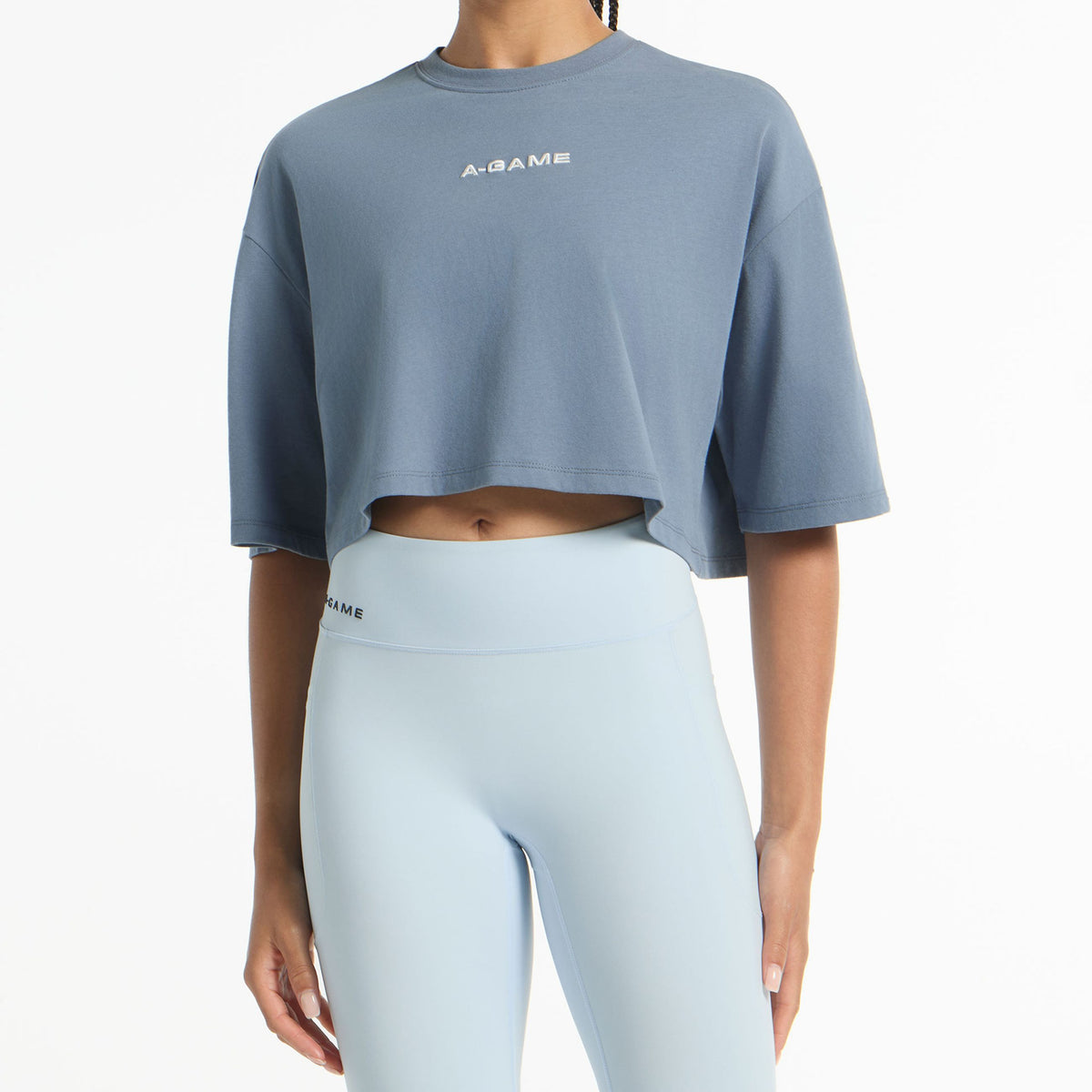 Women's Relaxed Cropped T-Shirt - Elemental Blue