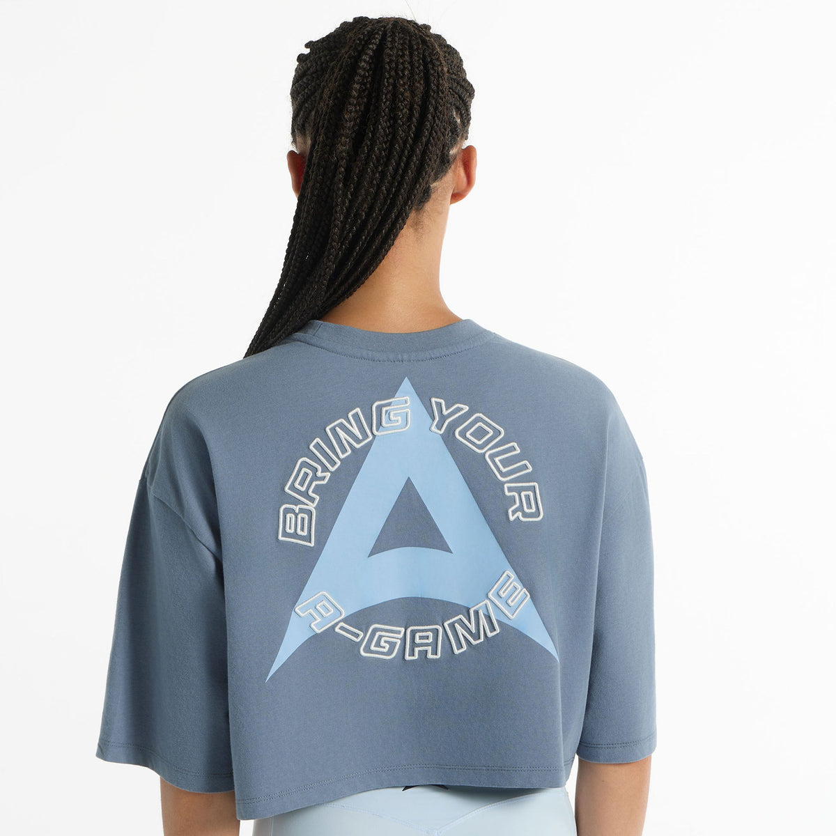 Women's Relaxed Cropped T-Shirt - Elemental Blue