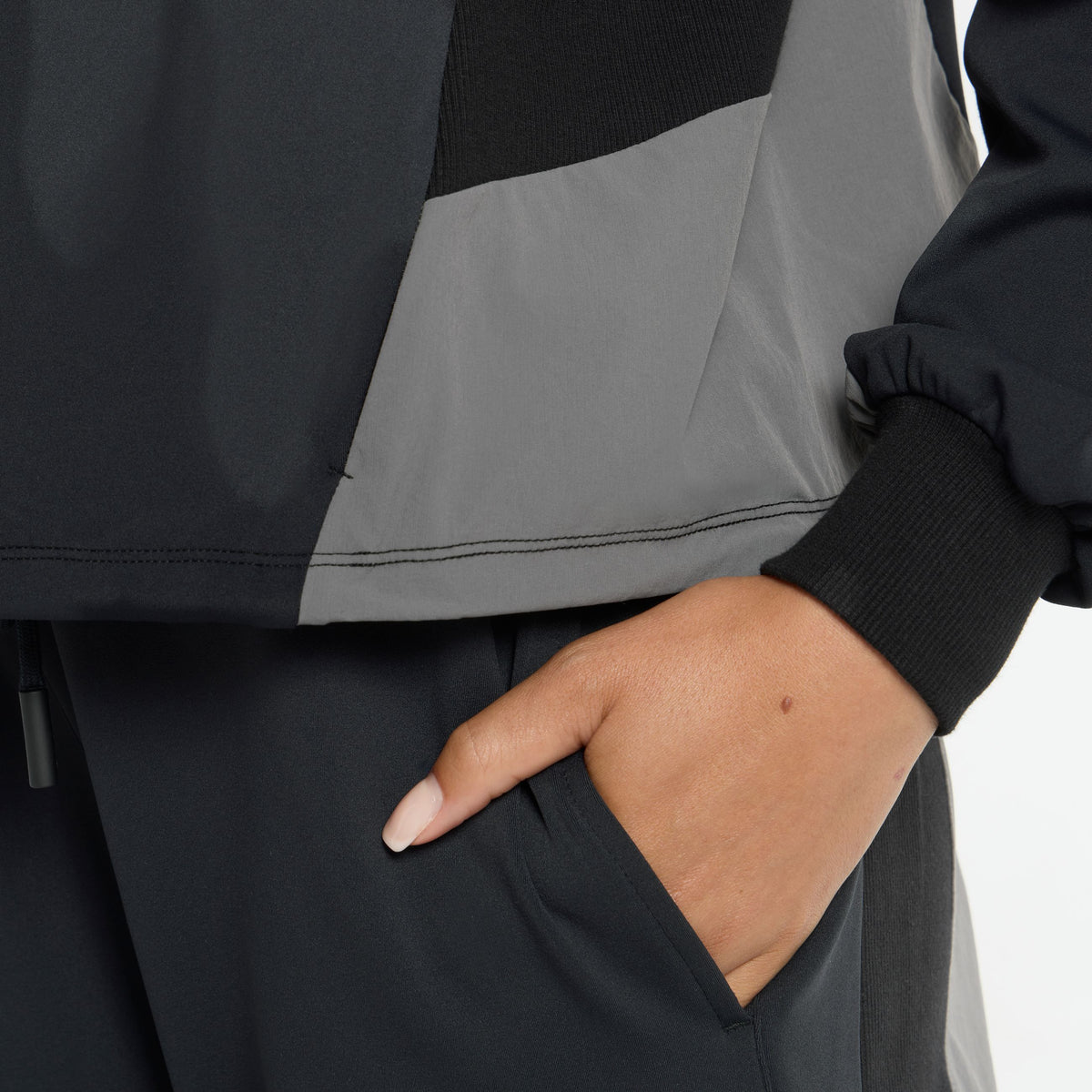 Women's Oversized Track Sweater - Black