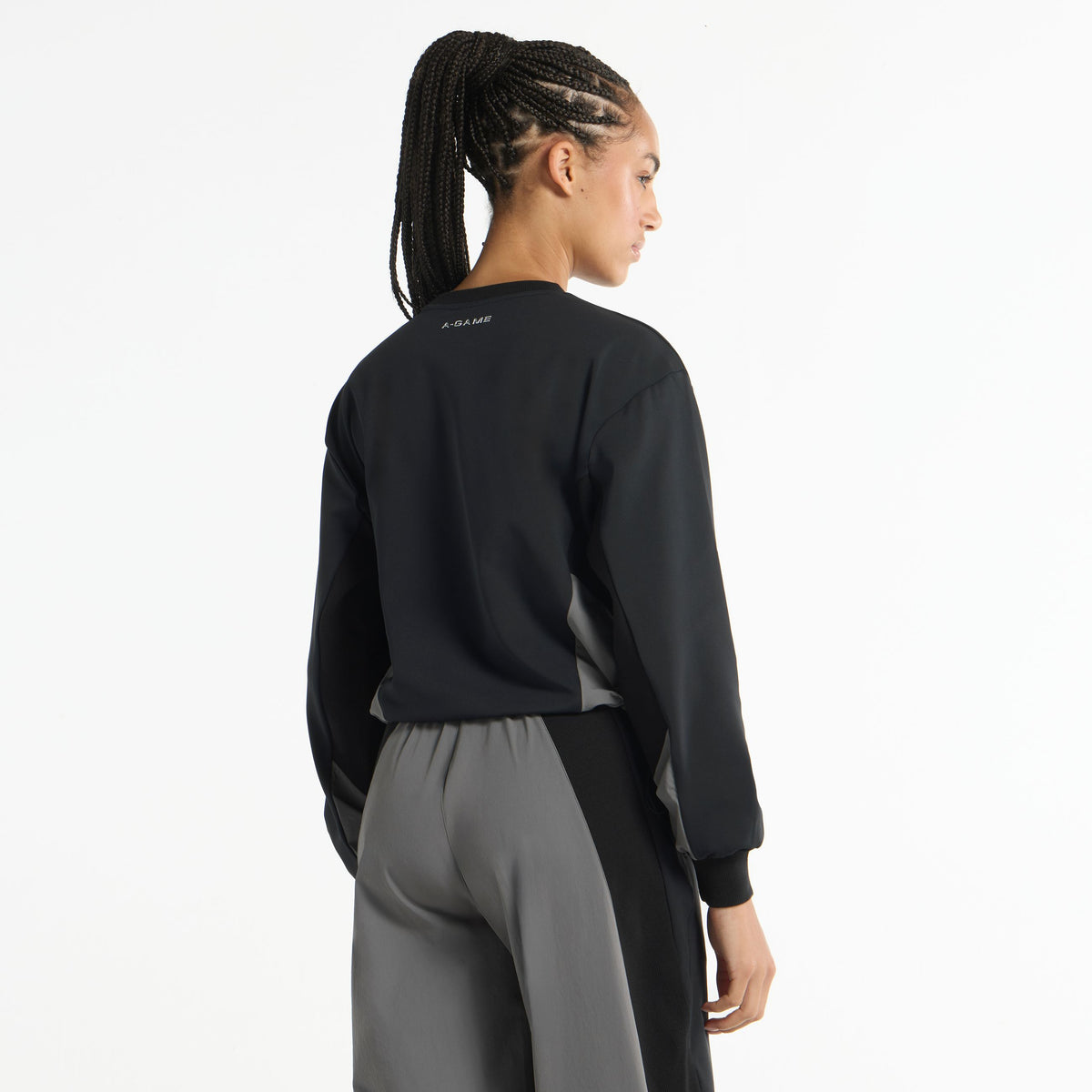 Women's Oversized Track Sweater - Black
