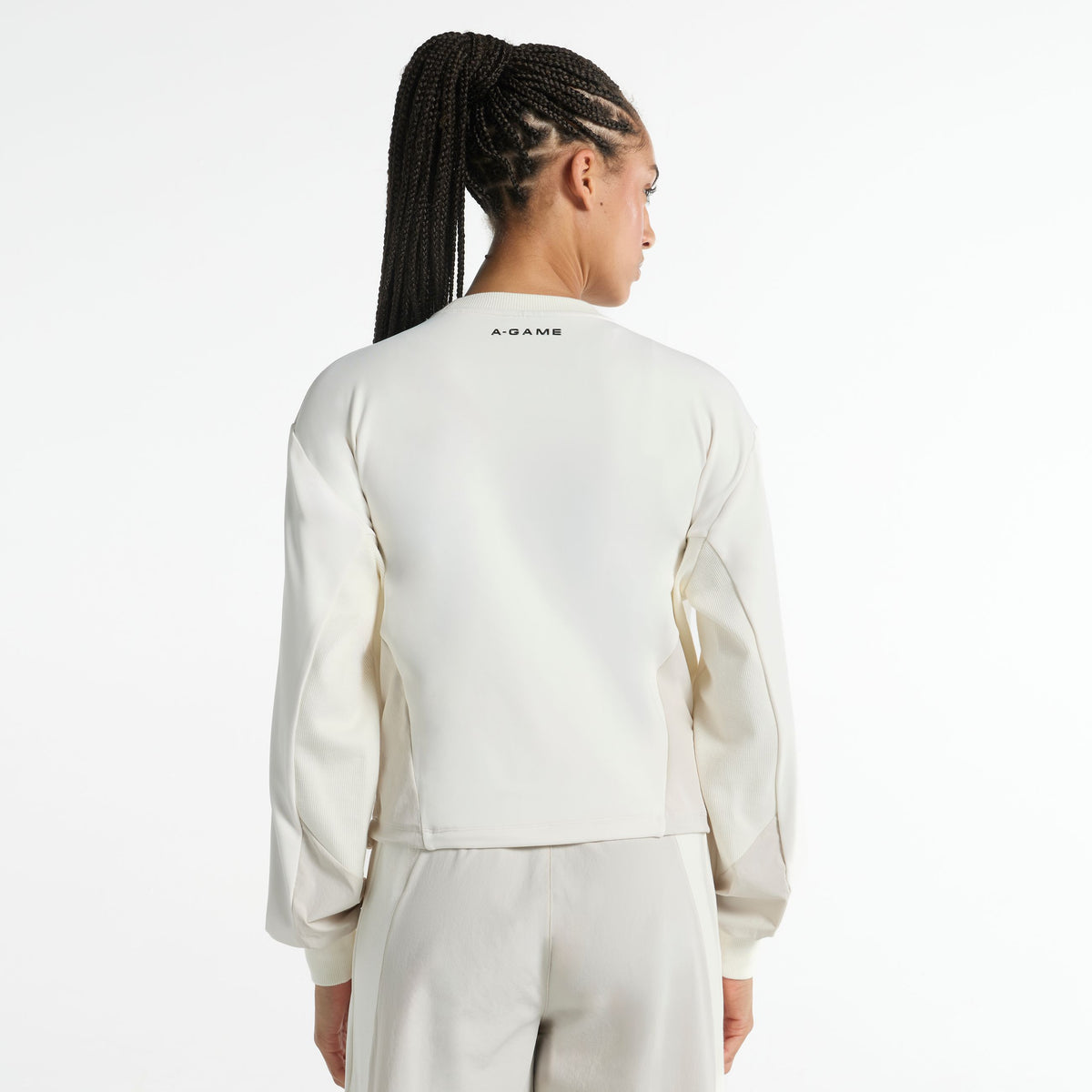 Women's Oversized Track Sweater - Ecru