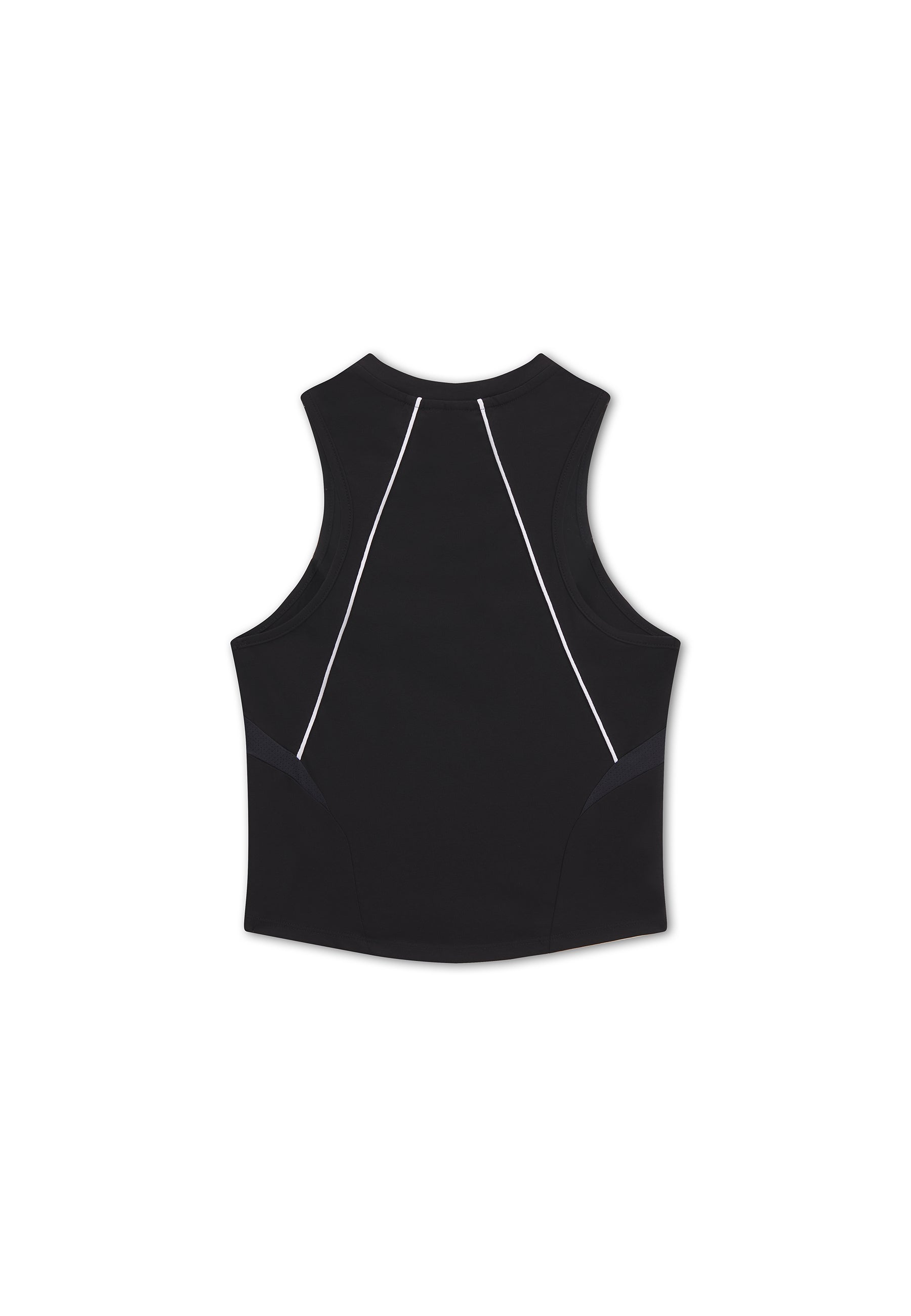 WOMENS LIFEWEAR FITTED HIGH NECK VEST - BLACK
