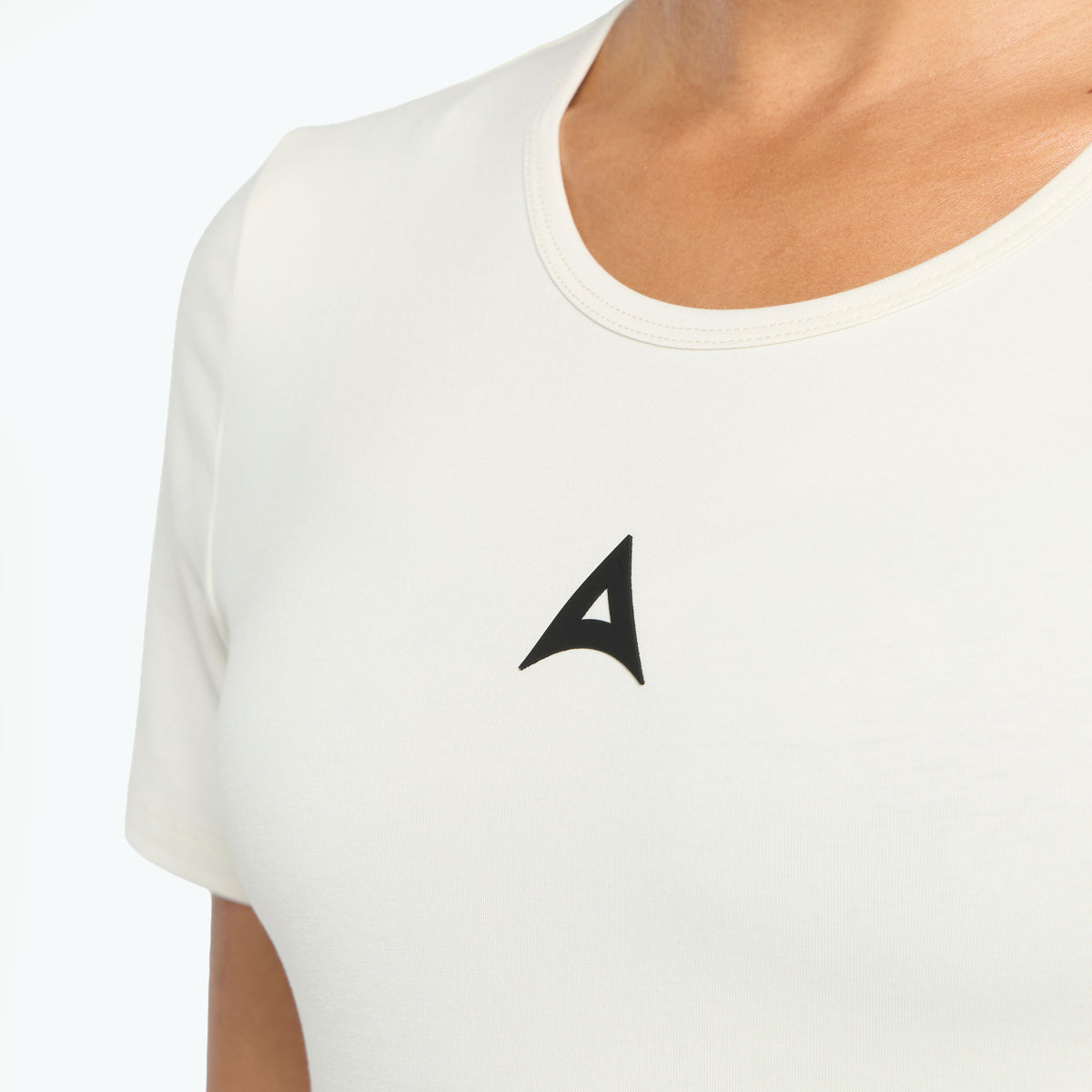 Women's Panel Cropped T-Shirt - Ecru