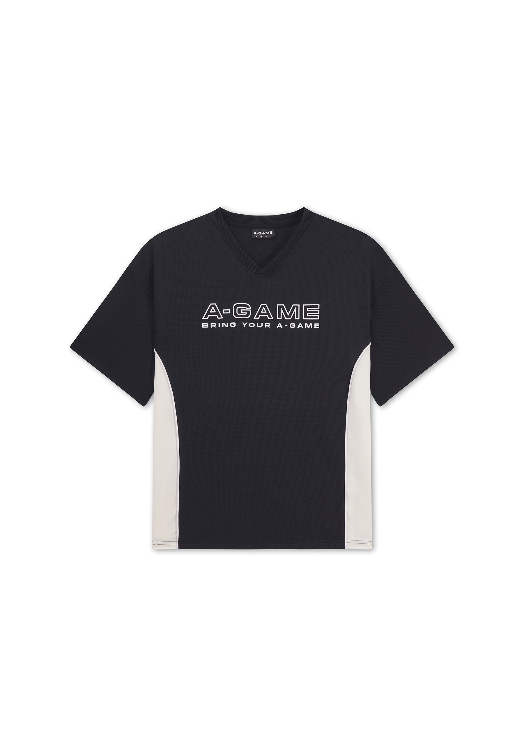 WOMENS LIFEWEAR FOOTBALL T-SHIRT - BLACK