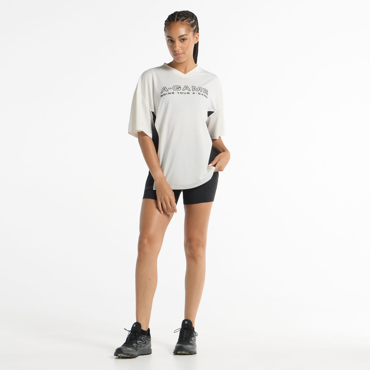 Women's Football T-Shirt - Ecru