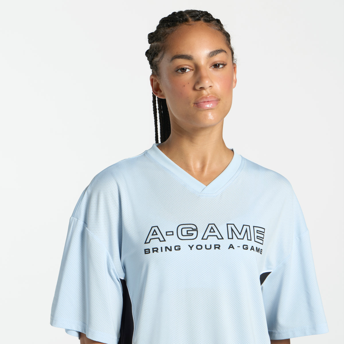 Women's Football T-Shirt - Pale Blue