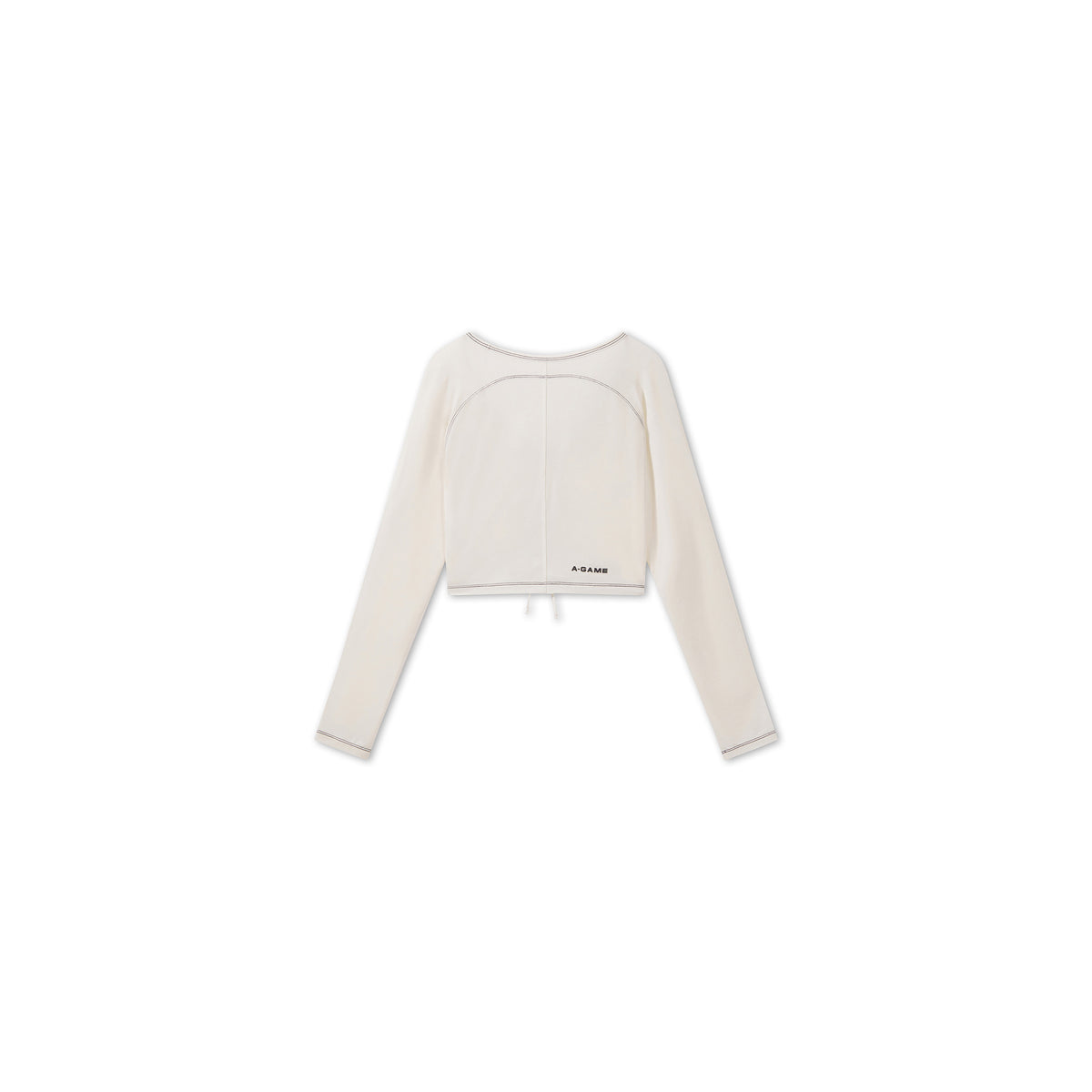 Women's Ruched Front Long Sleeve - Ecru