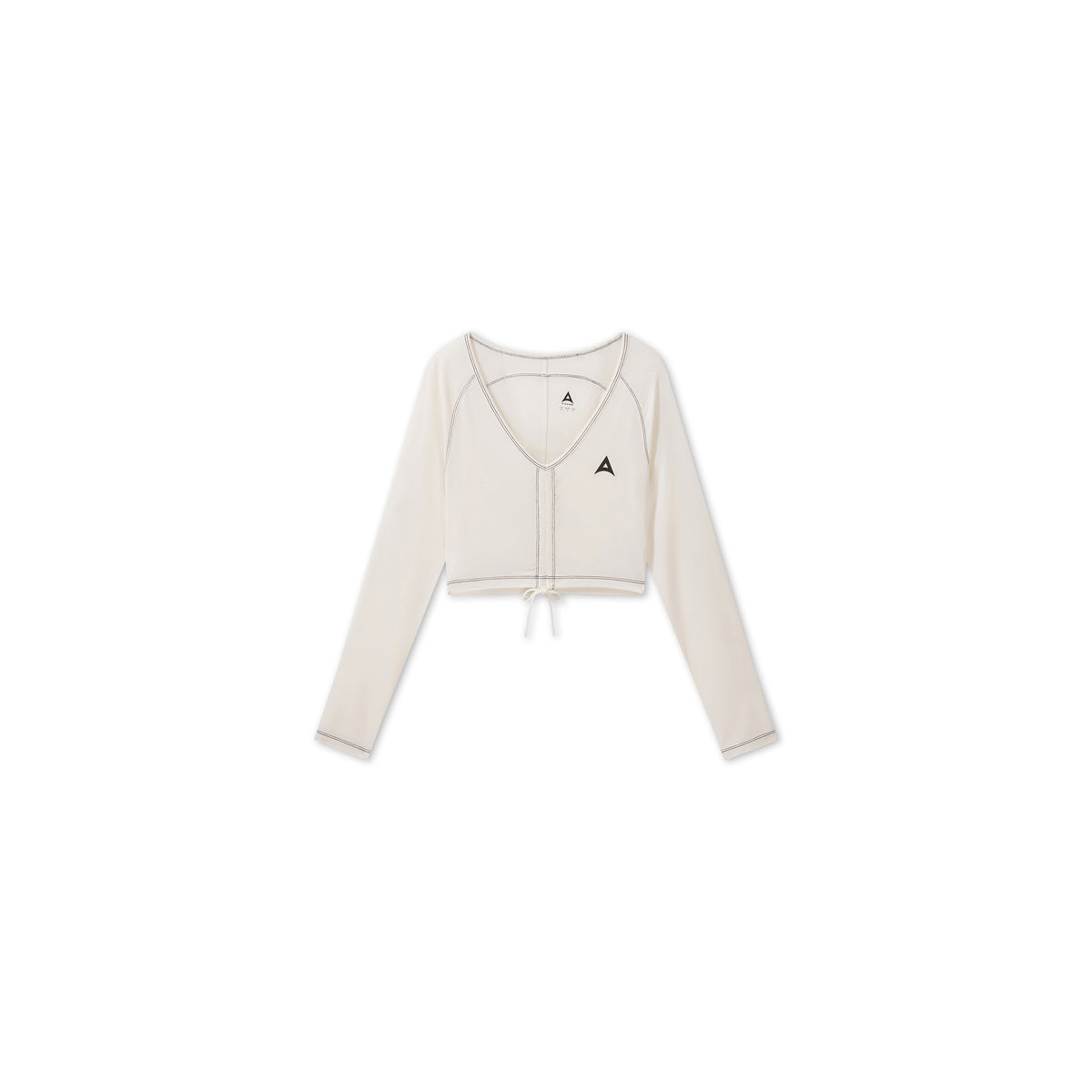 Women's Ruched Front Long Sleeve - Ecru