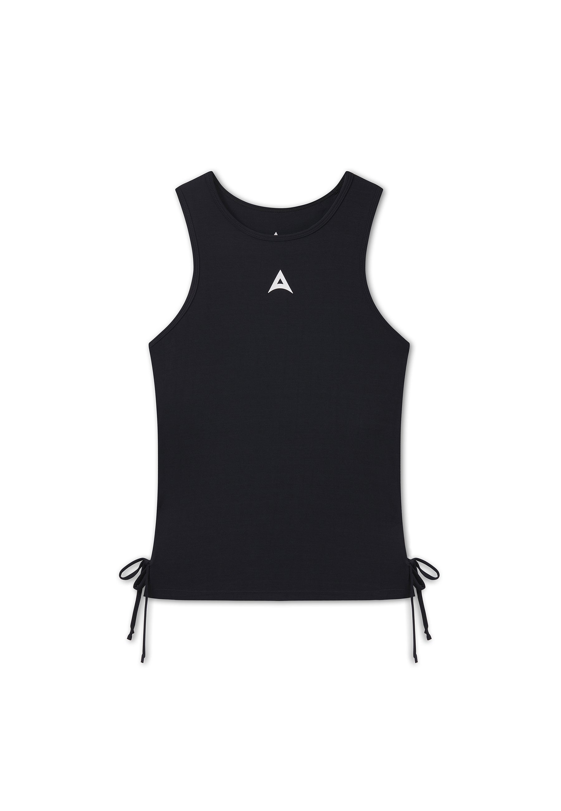 WOMENS LIFEWEAR RUCHED SIDE TANK - BLACK