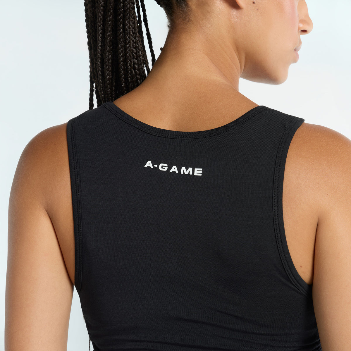 Women's Ruched Side Tank - Black