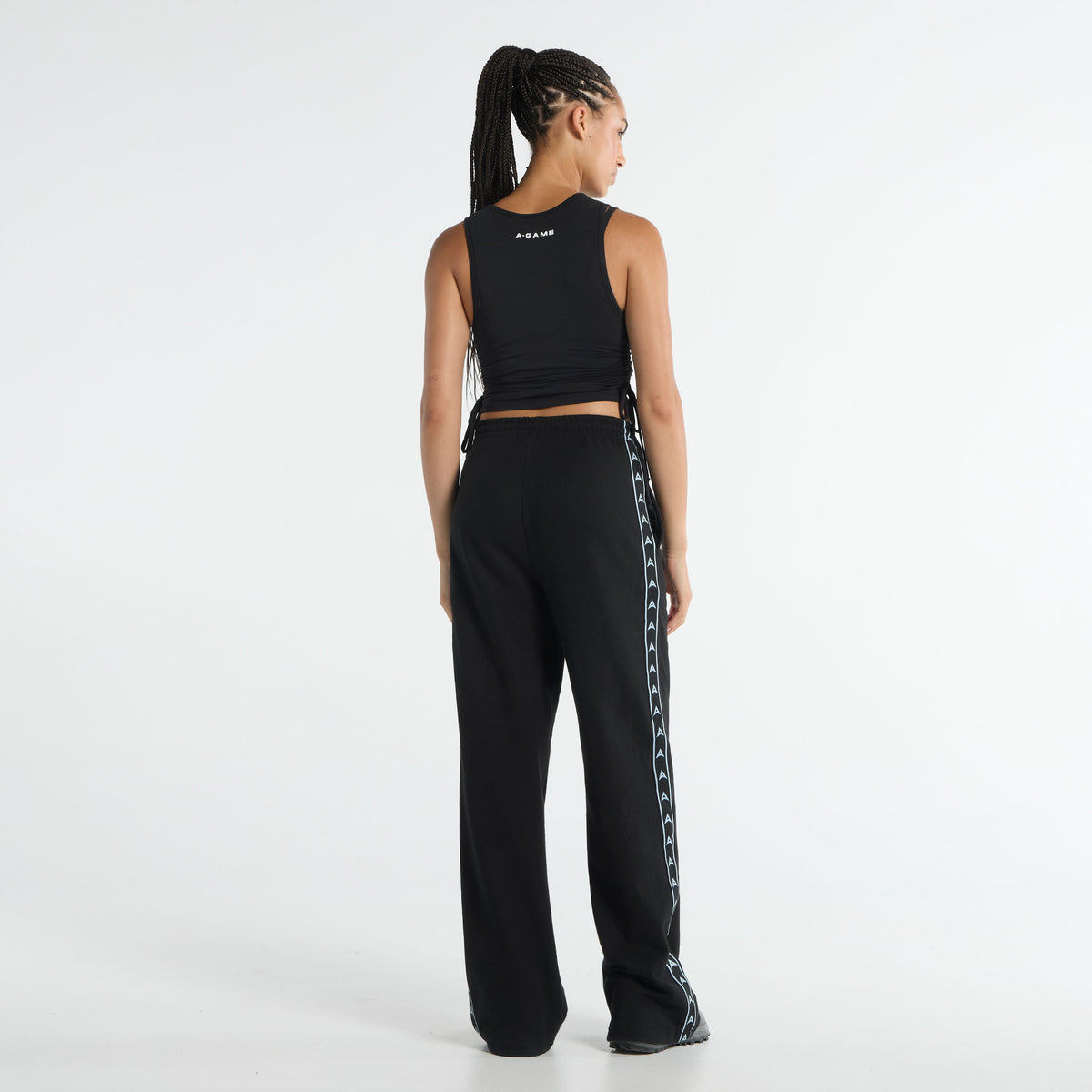 Women's Ruched Side Tank - Black