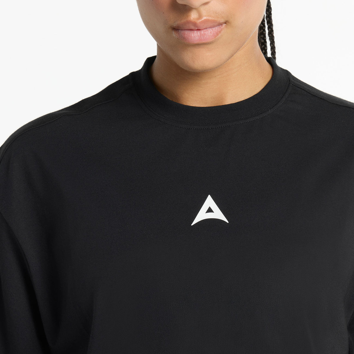 Women's Cropped Graphic T-Shirt - Black