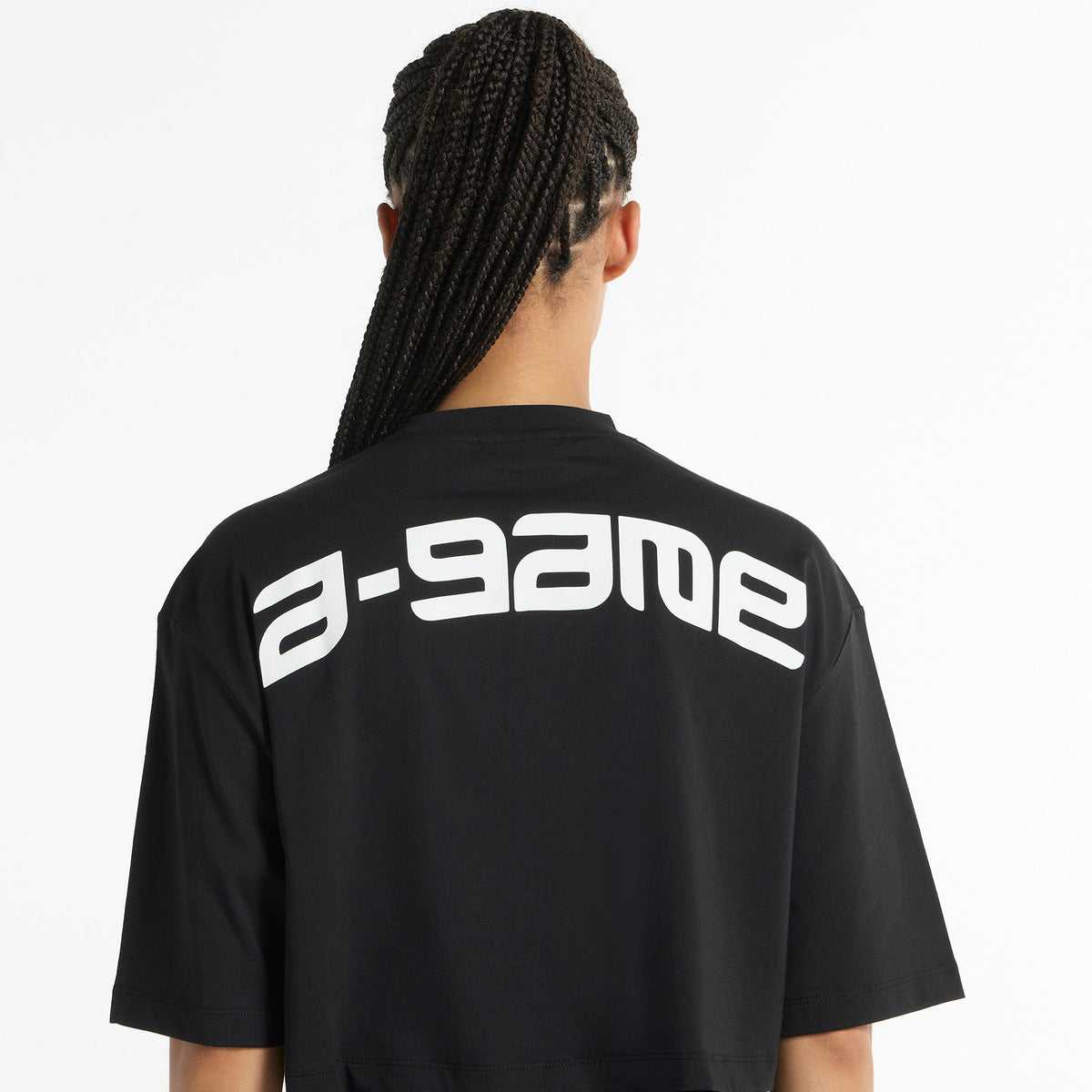Women's Cropped Graphic T-Shirt - Black