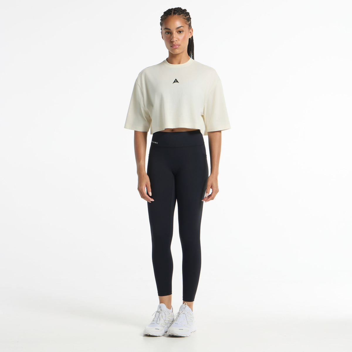 Women's Cropped Graphic T-Shirt - Ecru