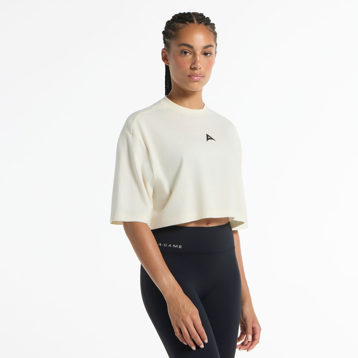 Women's Cropped Graphic T-Shirt - Ecru