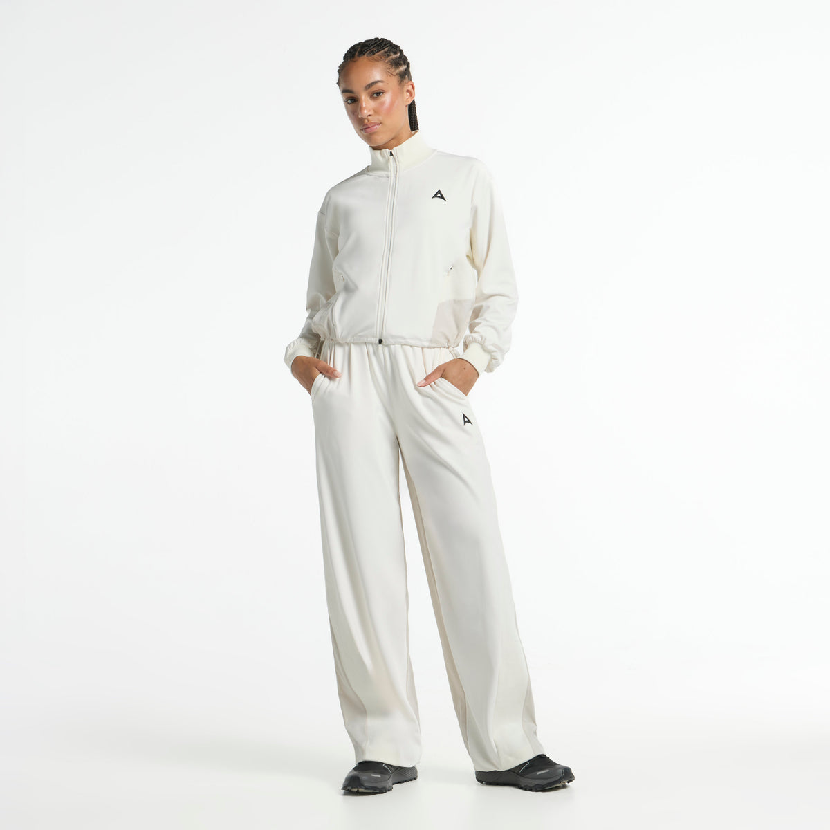 Women's Oversized Track Jacket - Ecru