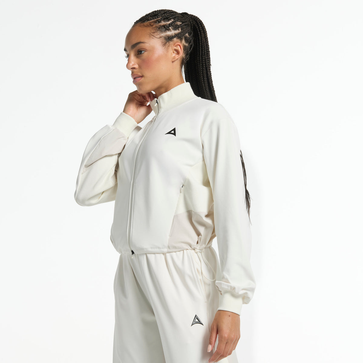 Women's Oversized Track Jacket - Ecru