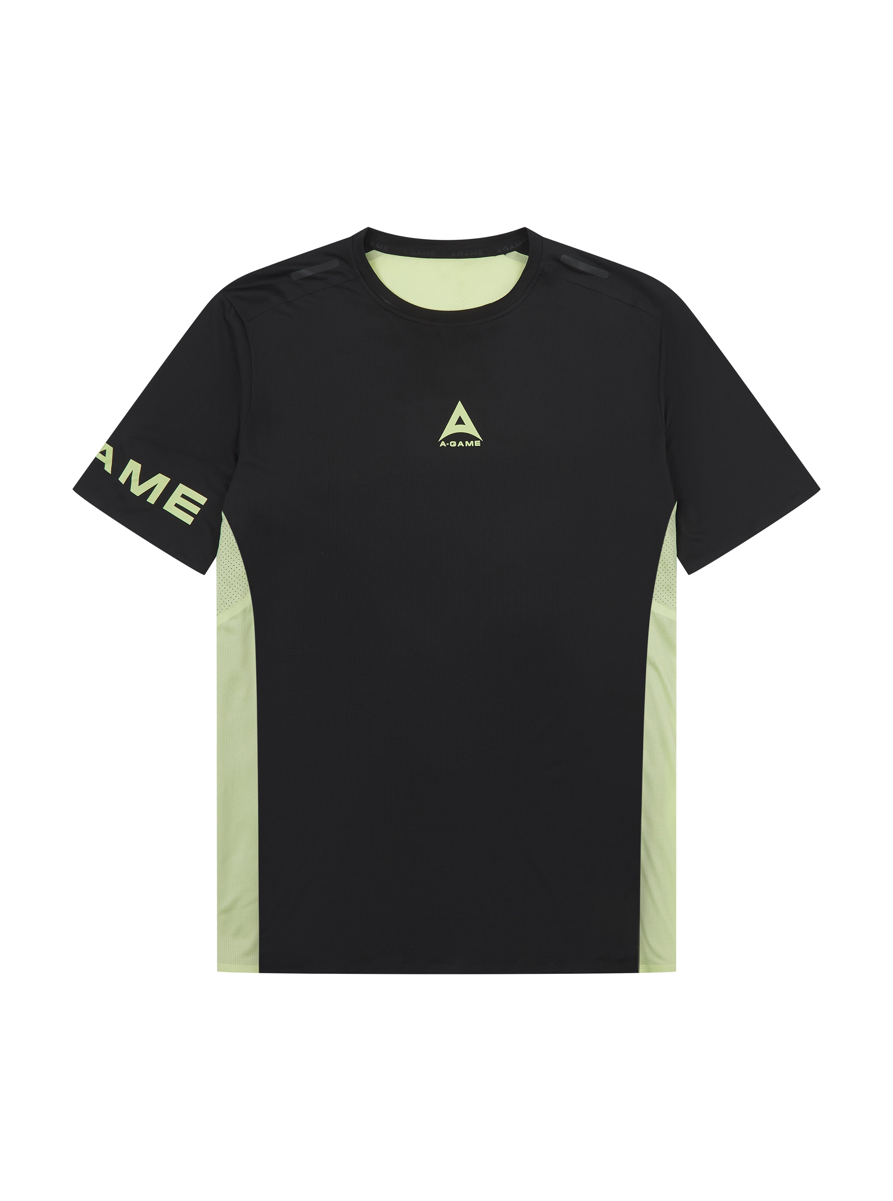 MENS A-GAME PERFORMANCE TRAINING T-SHIRT - BLACK/LIME