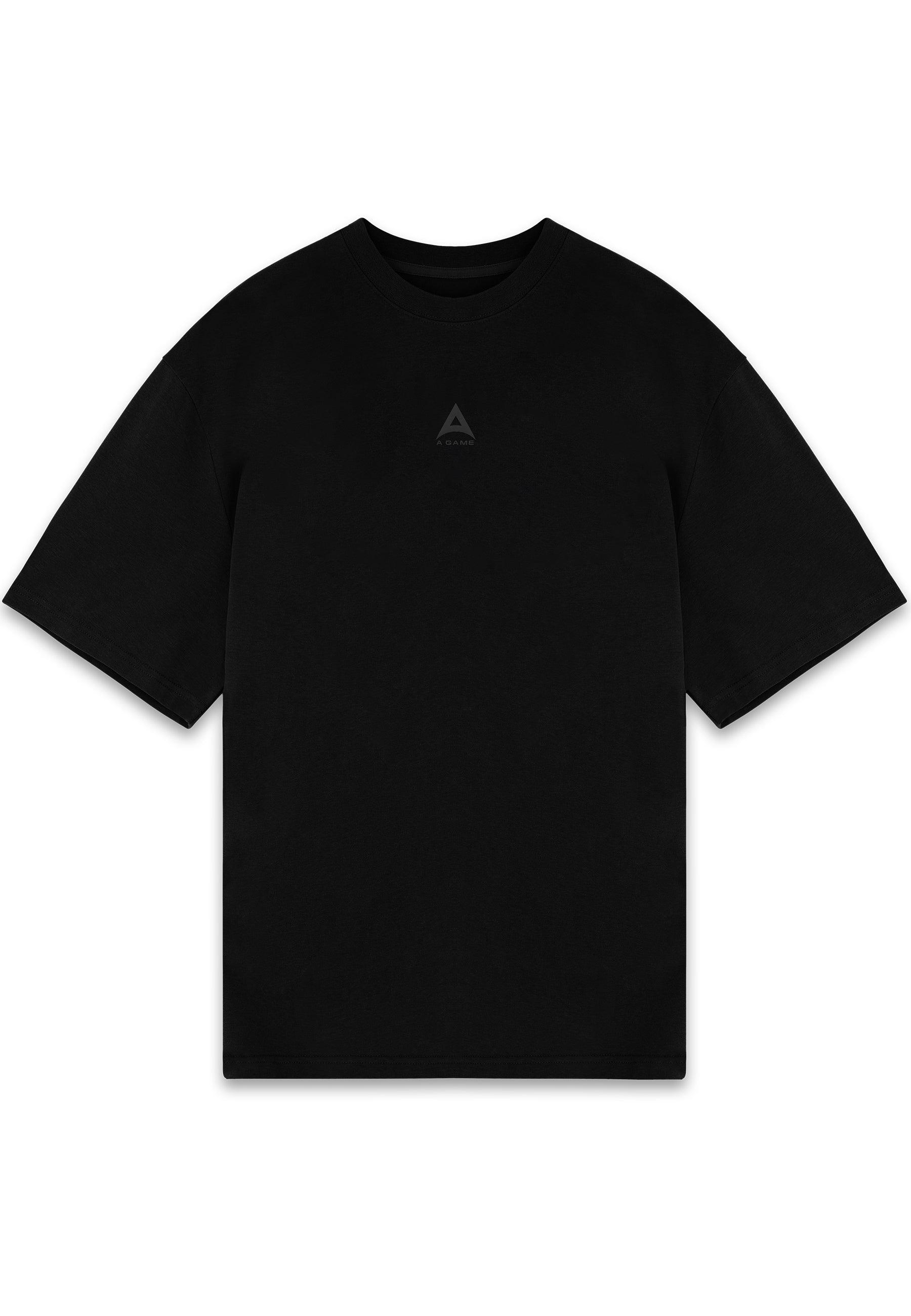 MENS A-GAME LOGO GRAPHIC RELAXED T-SHIRT - BLACK
