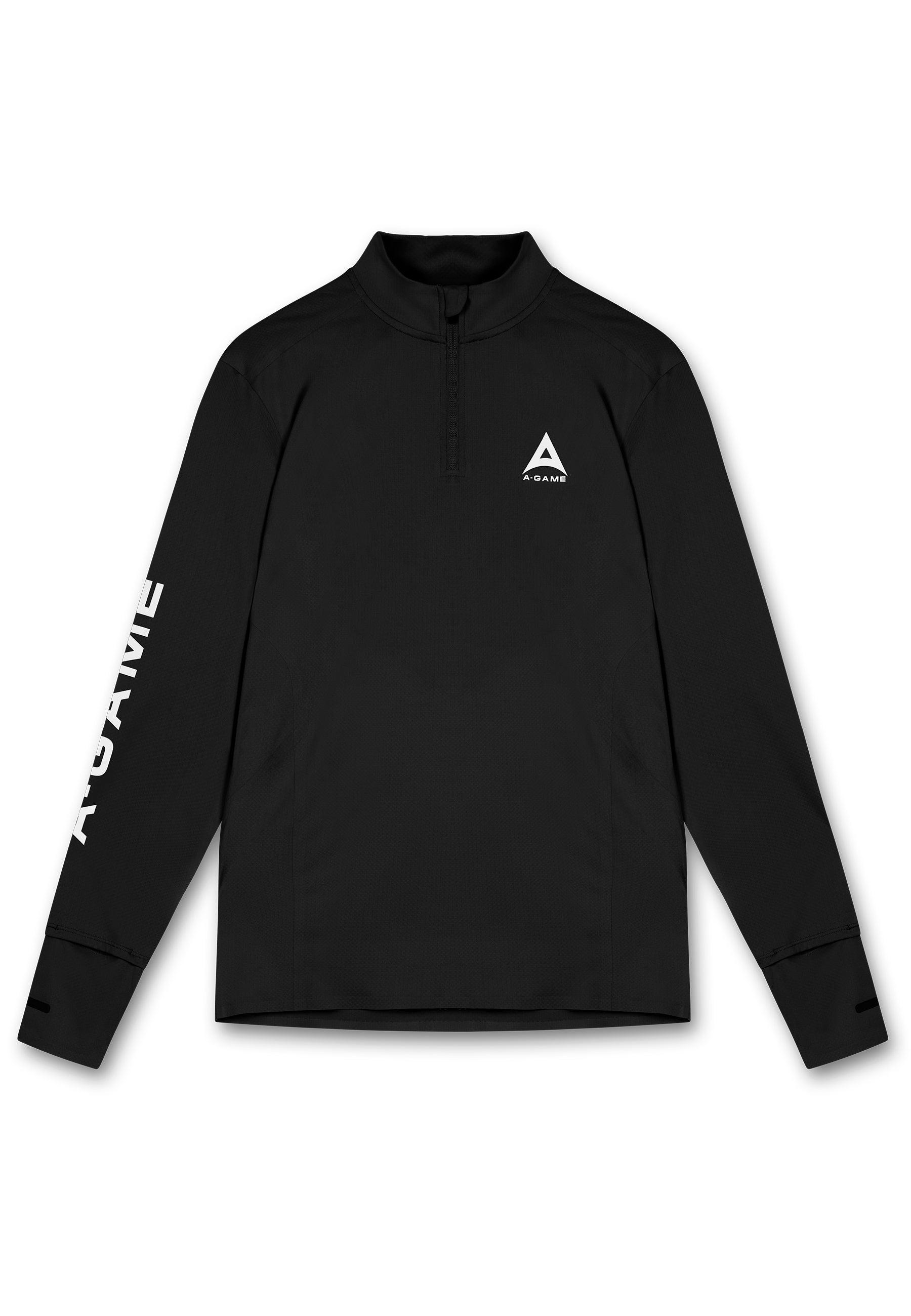MENS A-GAME PERFORMANCE LONG SLEEVE TRAINING TOP - BLACK