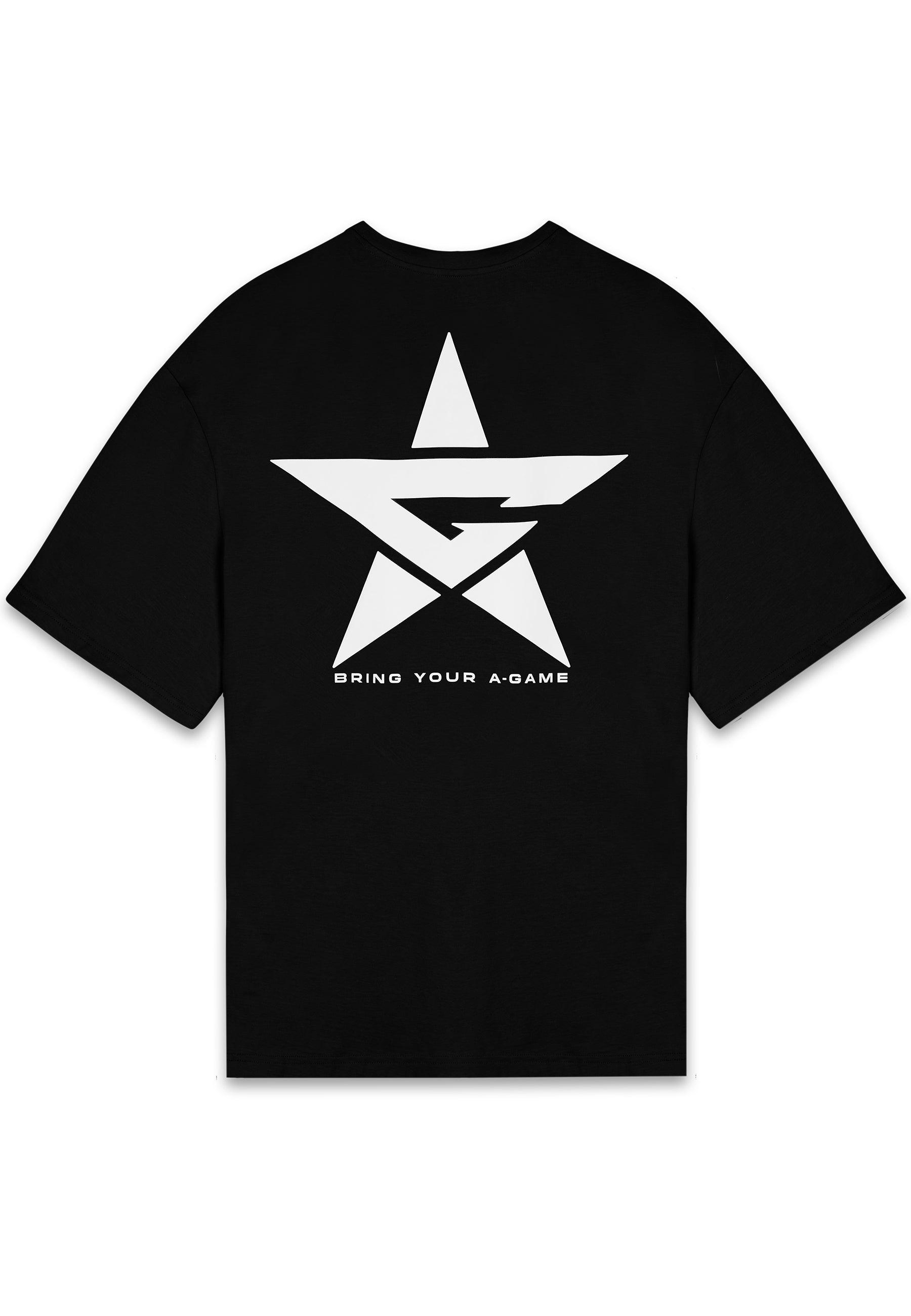 MENS A-GAME STAR GRAPHIC LOGO T-SHIRT - BLACK