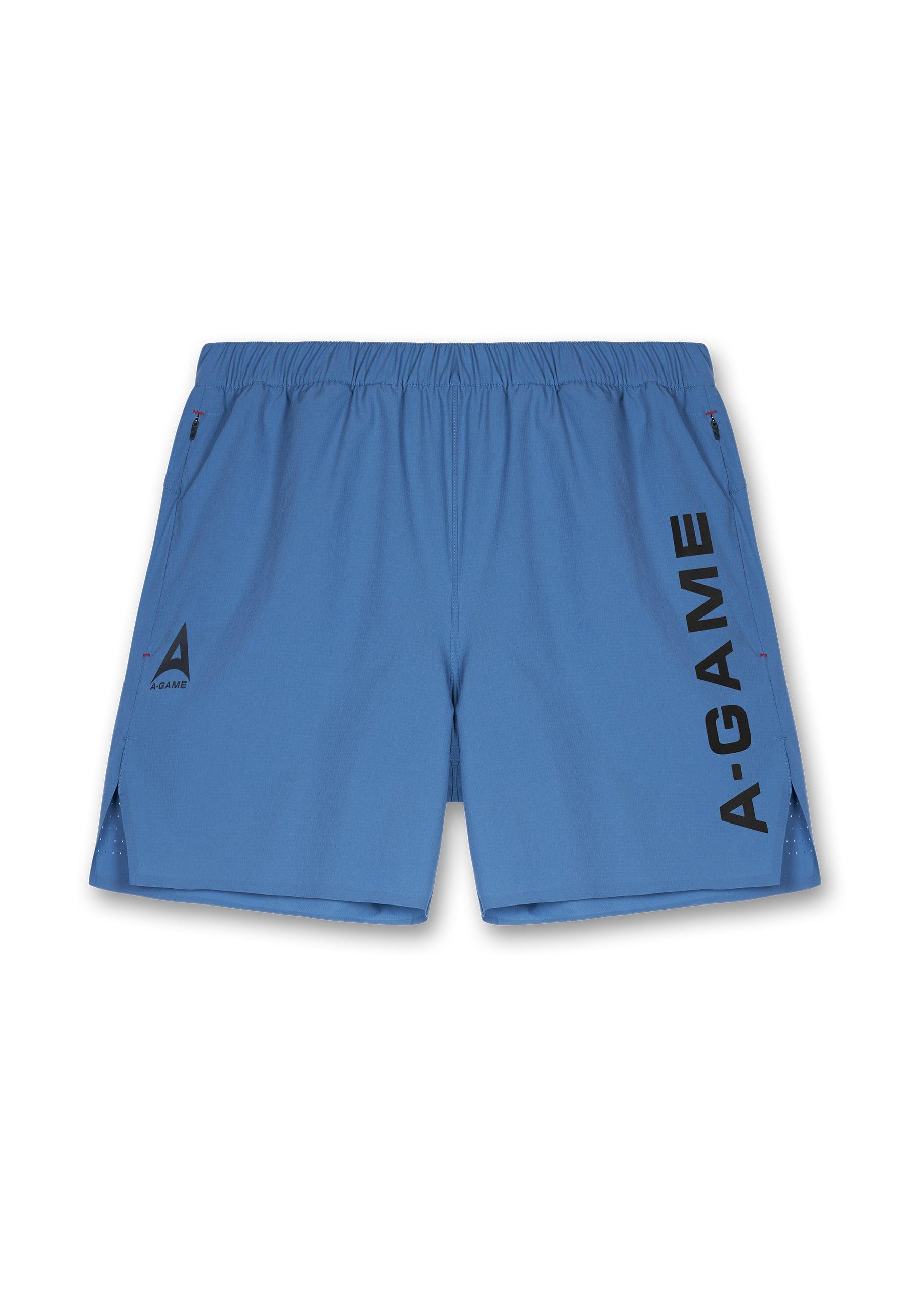 MENS A-GAME TRAINING SHORTS - OCEAN BLUE